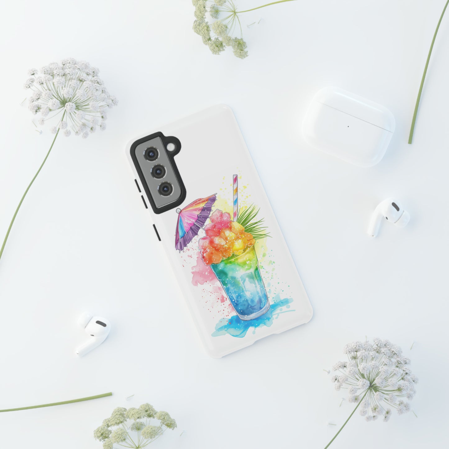 Shave Ice Colorful Hawaiian Tropical Phone Case, 808, Island Tropics, Wireless Compatible, Protective Cell Phone Case iPhone, Samsung, Pixel