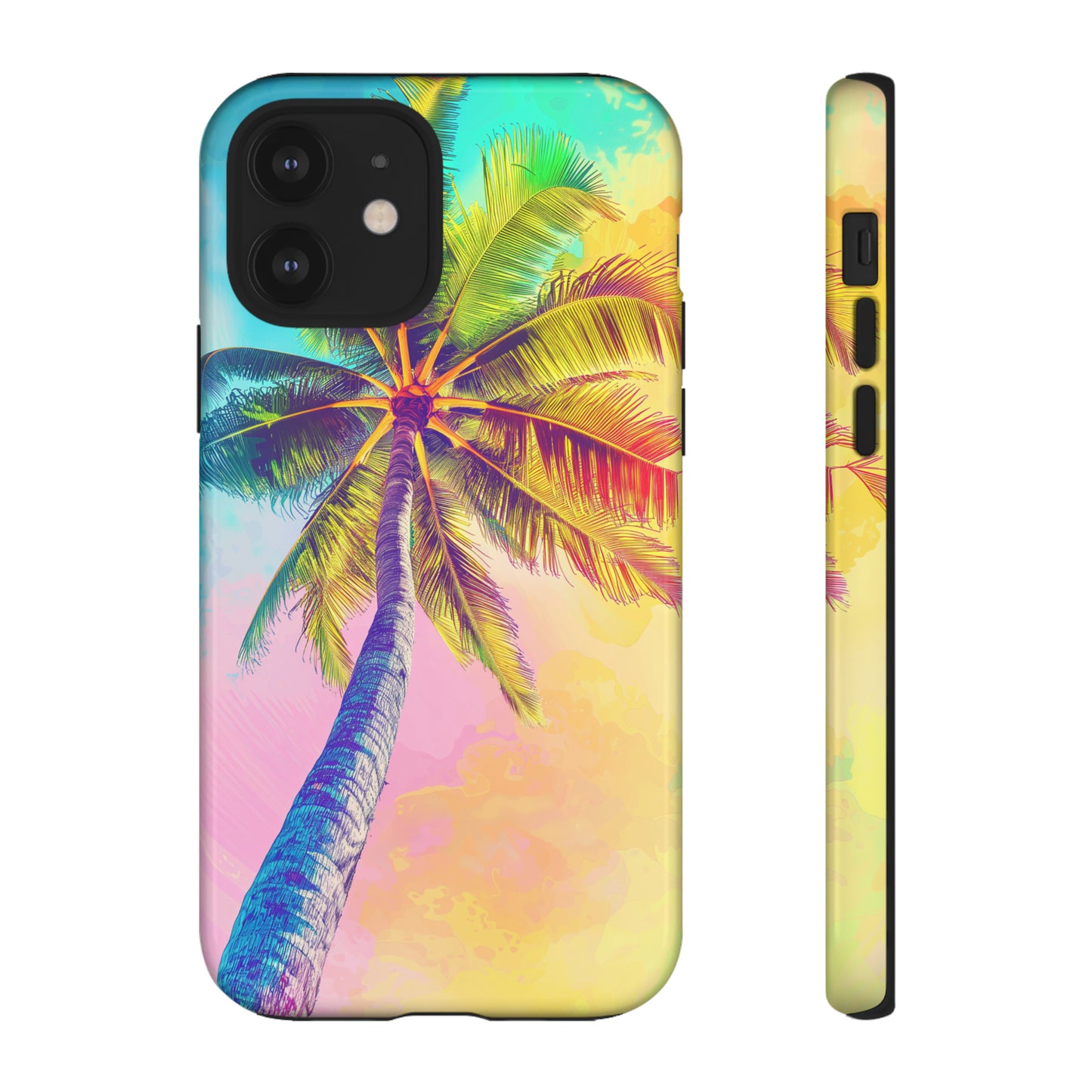 Palm Tree Colorful Hawaiian Tropical Phone Case, 808, Island Tropics, Wireless Compatible, Protective Cell Phone Case iPhone, Samsung, Pixel
