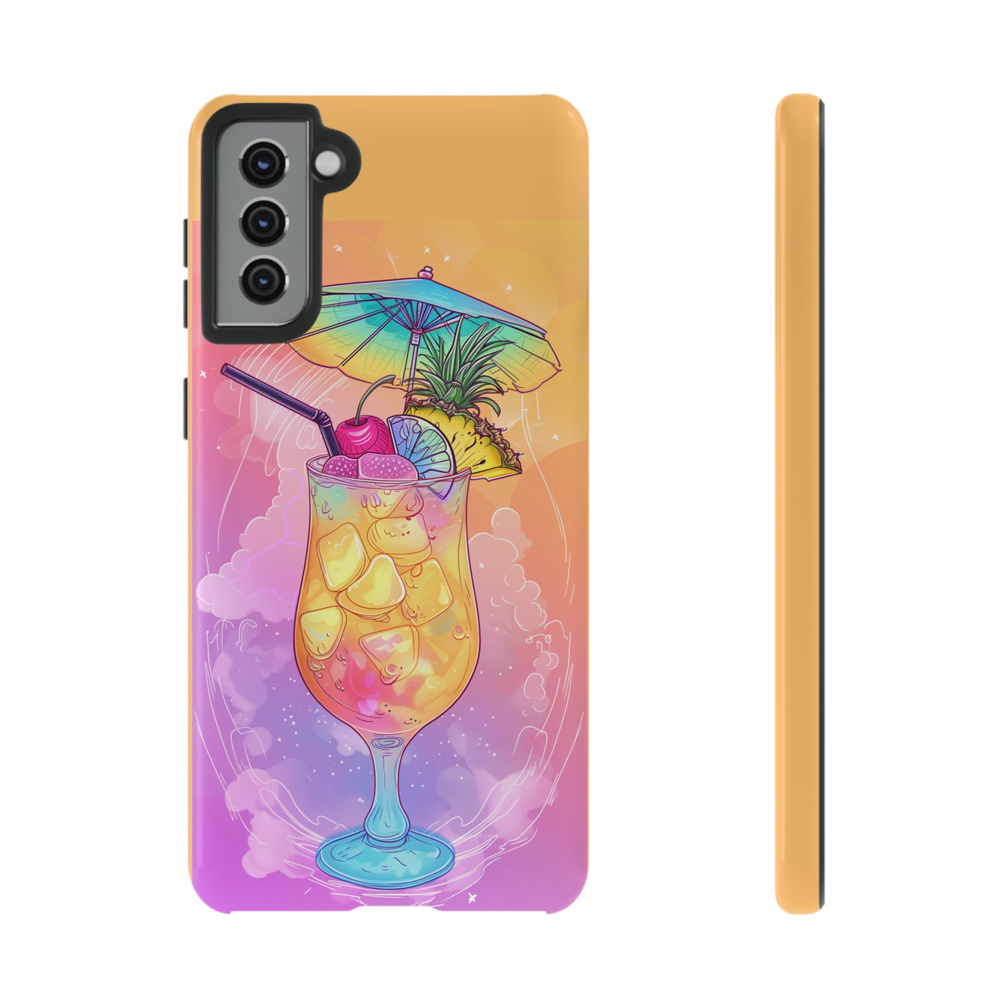 Pina Colada Cocktail Hawaiian Tropical Phone Case, Island Tropics, Wireless Compatible, Protective Cell Phone Case iPhone, Samsung, Pixel