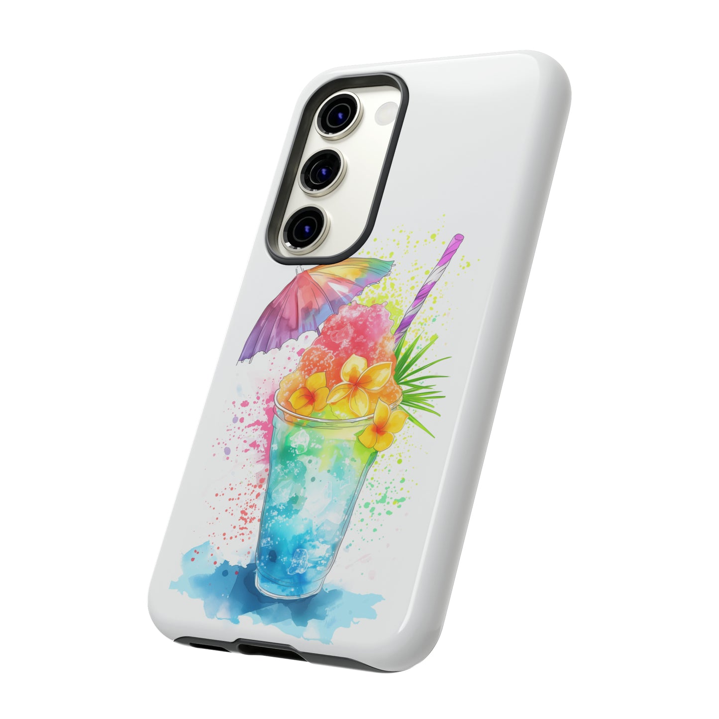 Shave Ice Plumerias Hawaiian Tropical Phone Case, 808, Island Tropics, Wireless Compatible, Protective Cell Case iPhone, Samsung, Pixel