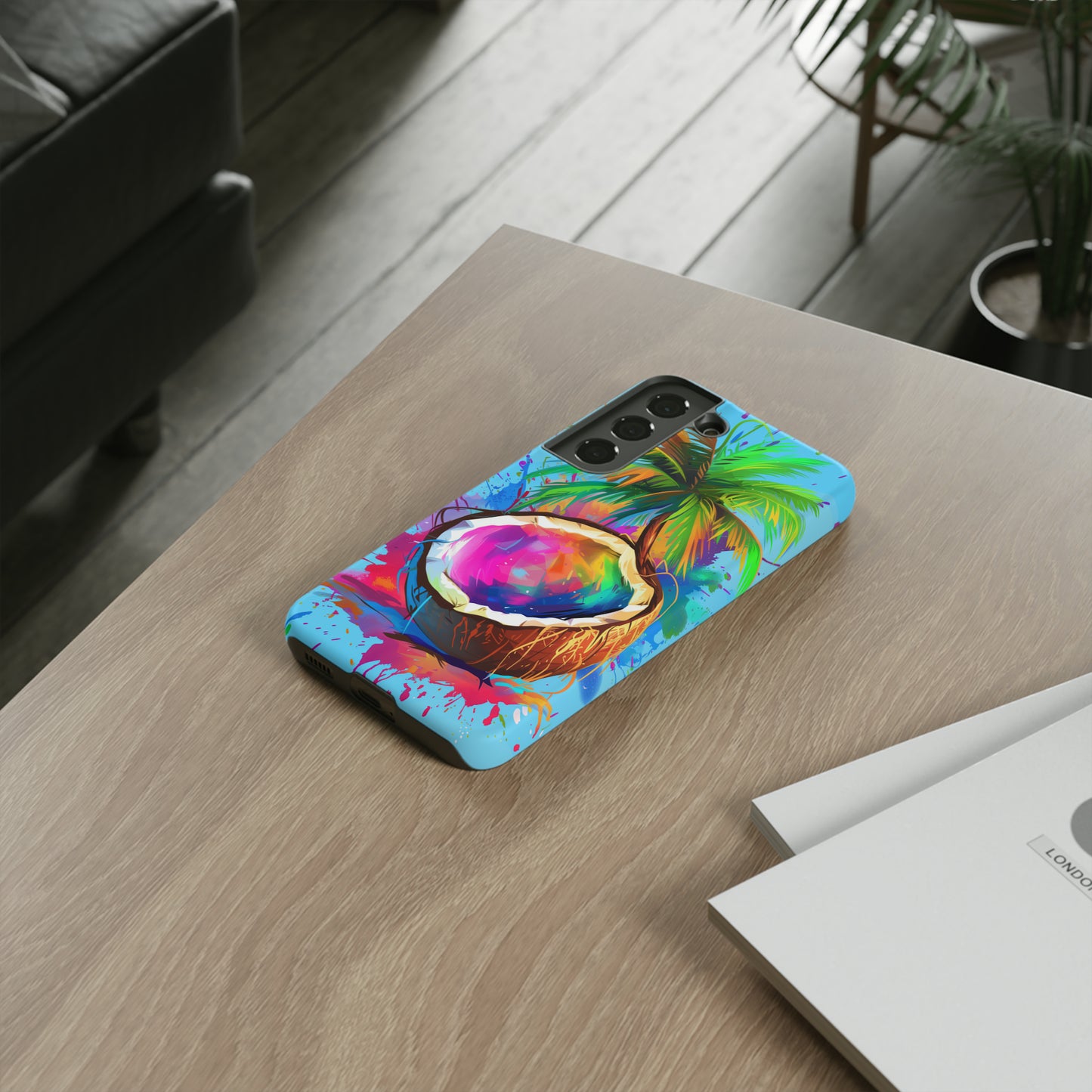 Coconut Colorful Hawaiian Tropical Phone Case, 808, Island Tropics, Wireless Compatible, Protective Cell Phone Case iPhone, Samsung, Pixel
