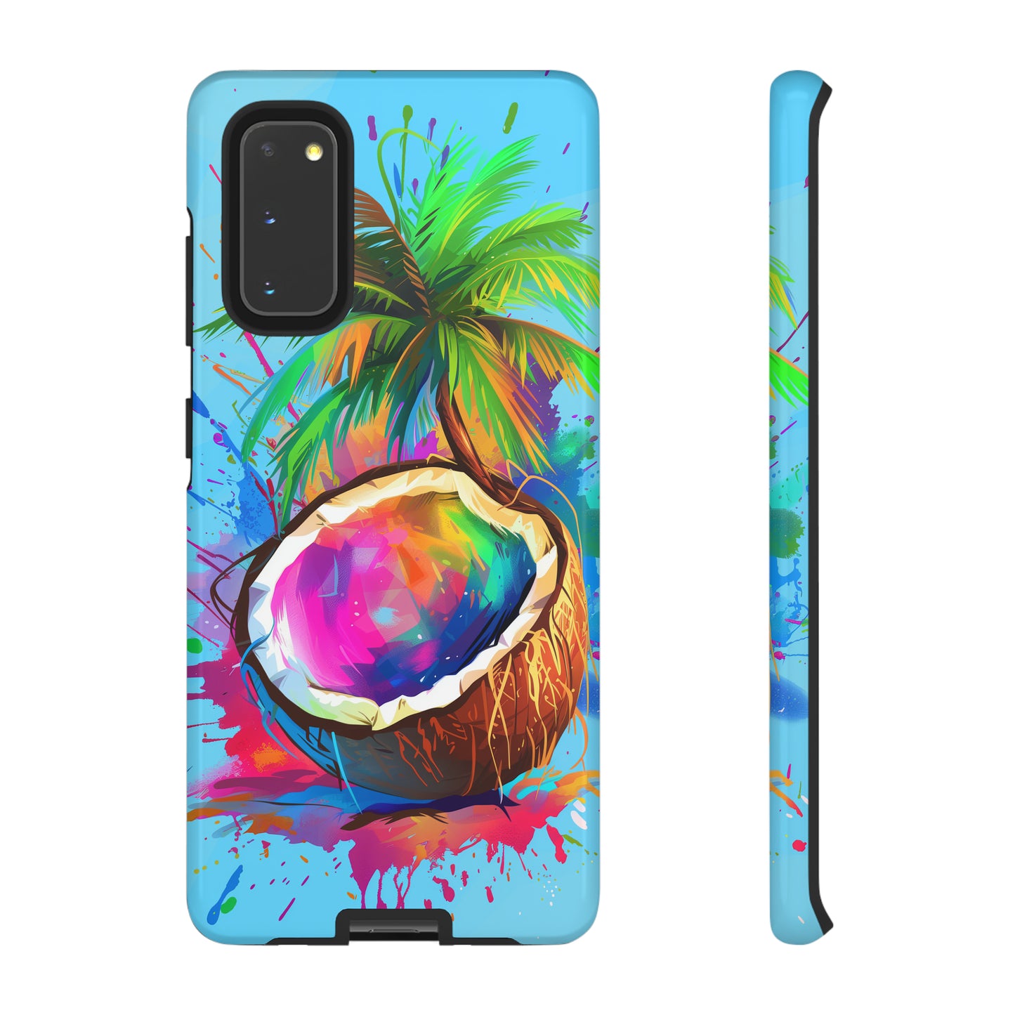 Coconut Colorful Hawaiian Tropical Phone Case, 808, Island Tropics, Wireless Compatible, Protective Cell Phone Case iPhone, Samsung, Pixel