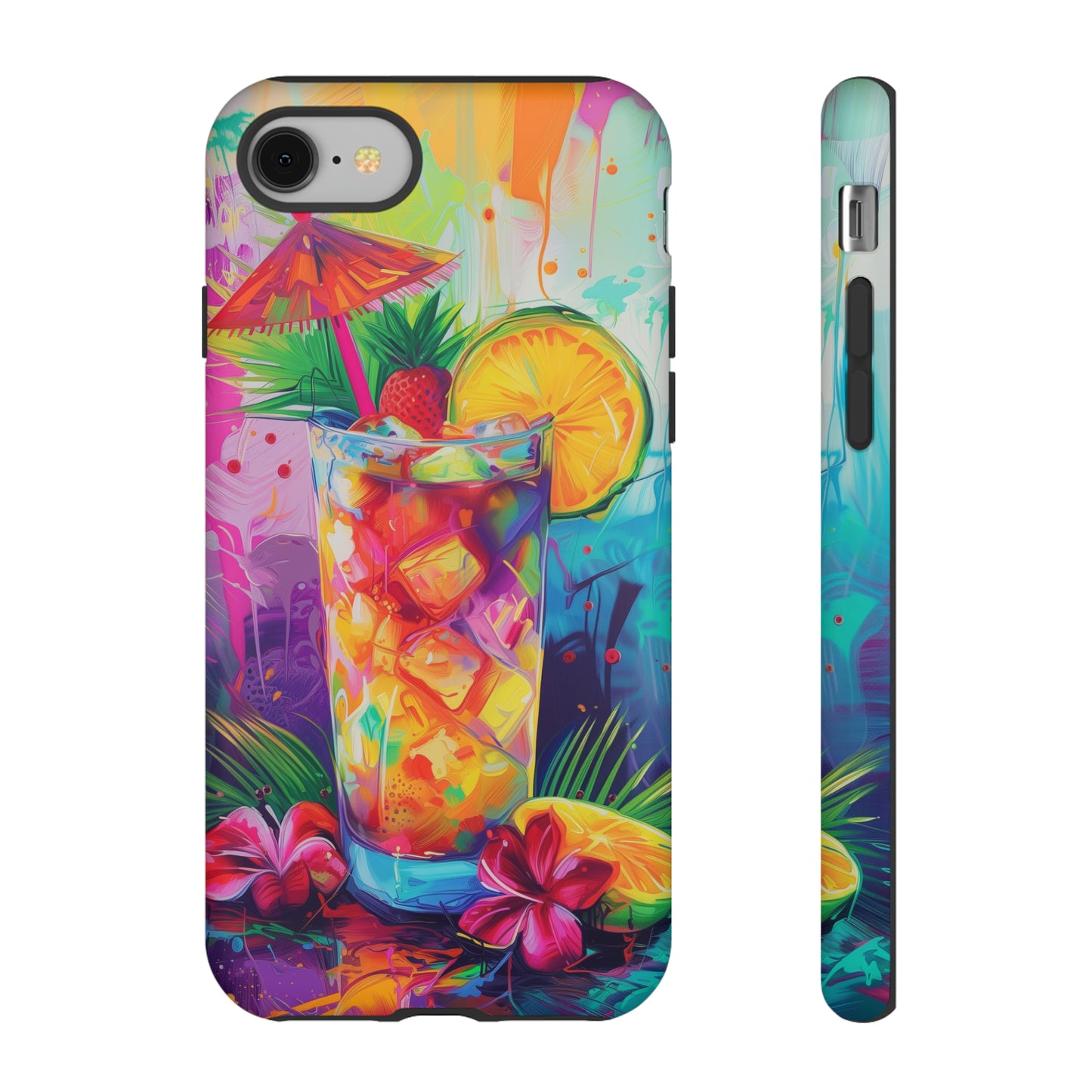 Mai Tai Cocktail Hawaiian Tropical Phone Case, 808, Island Tropics, Wireless Compatible, Protective Cell Phone Case iPhone, Samsung, Pixel