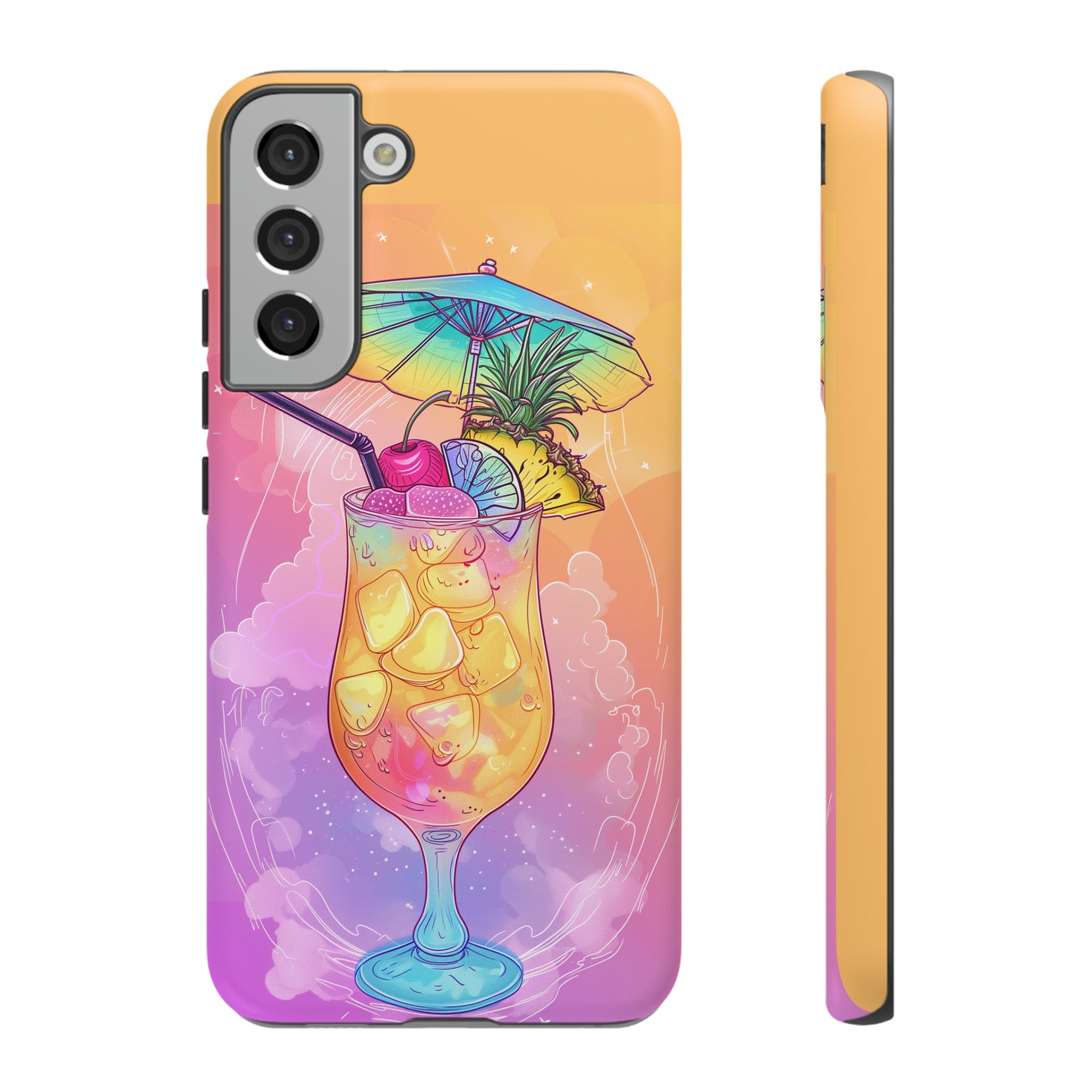 Pina Colada Cocktail Hawaiian Tropical Phone Case, Island Tropics, Wireless Compatible, Protective Cell Phone Case iPhone, Samsung, Pixel