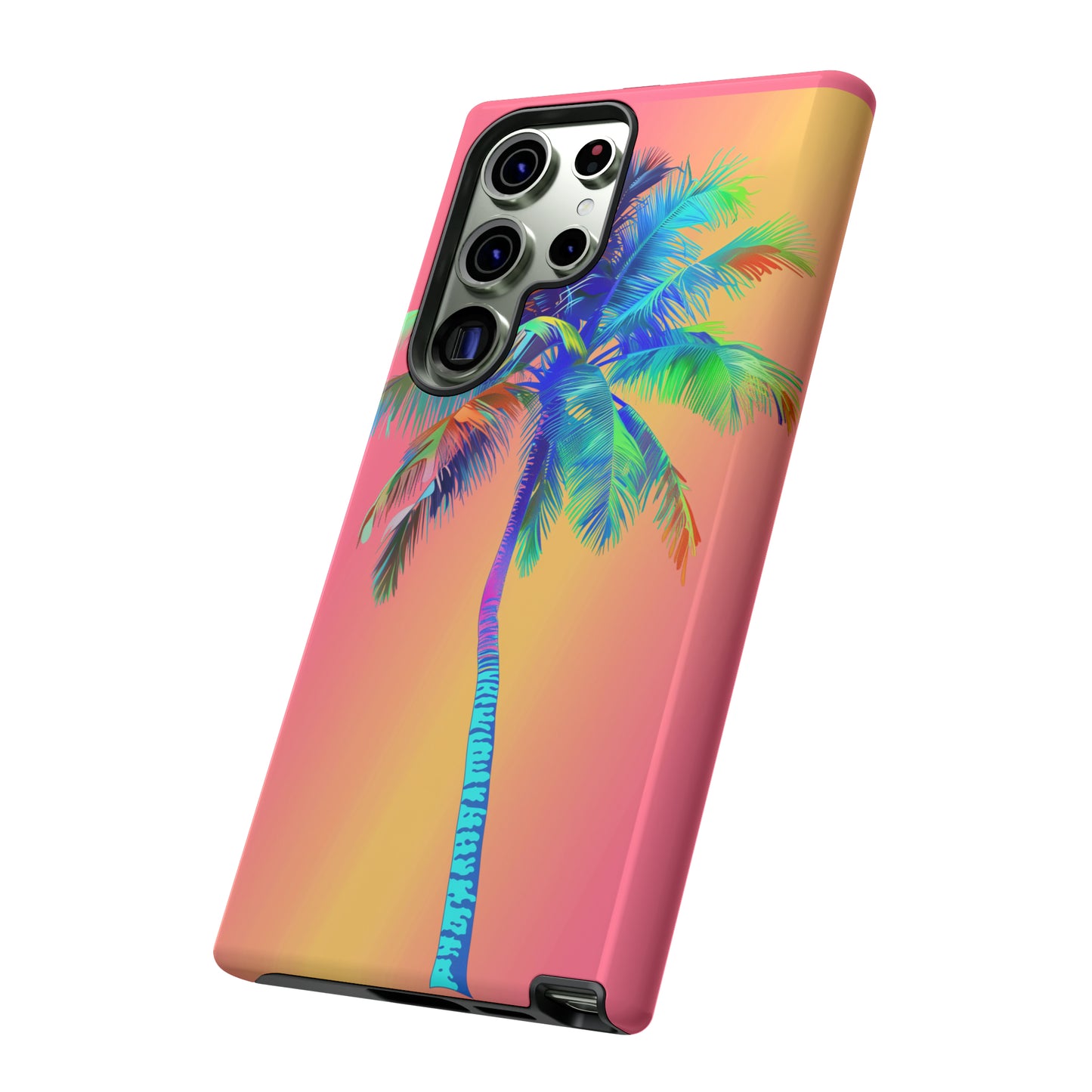 Palm Tree Pink Hawaiian Tropical Phone Case, 808, Island Tropics, Wireless Compatible, Protective Cell Phone Case for iPhone, Samsung, Pixel
