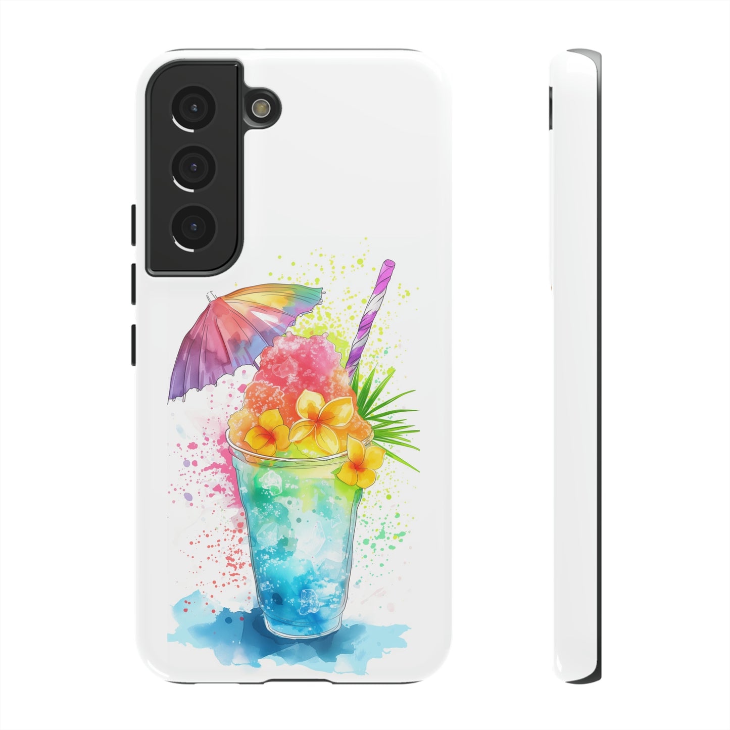 Shave Ice Plumerias Hawaiian Tropical Phone Case, 808, Island Tropics, Wireless Compatible, Protective Cell Case iPhone, Samsung, Pixel