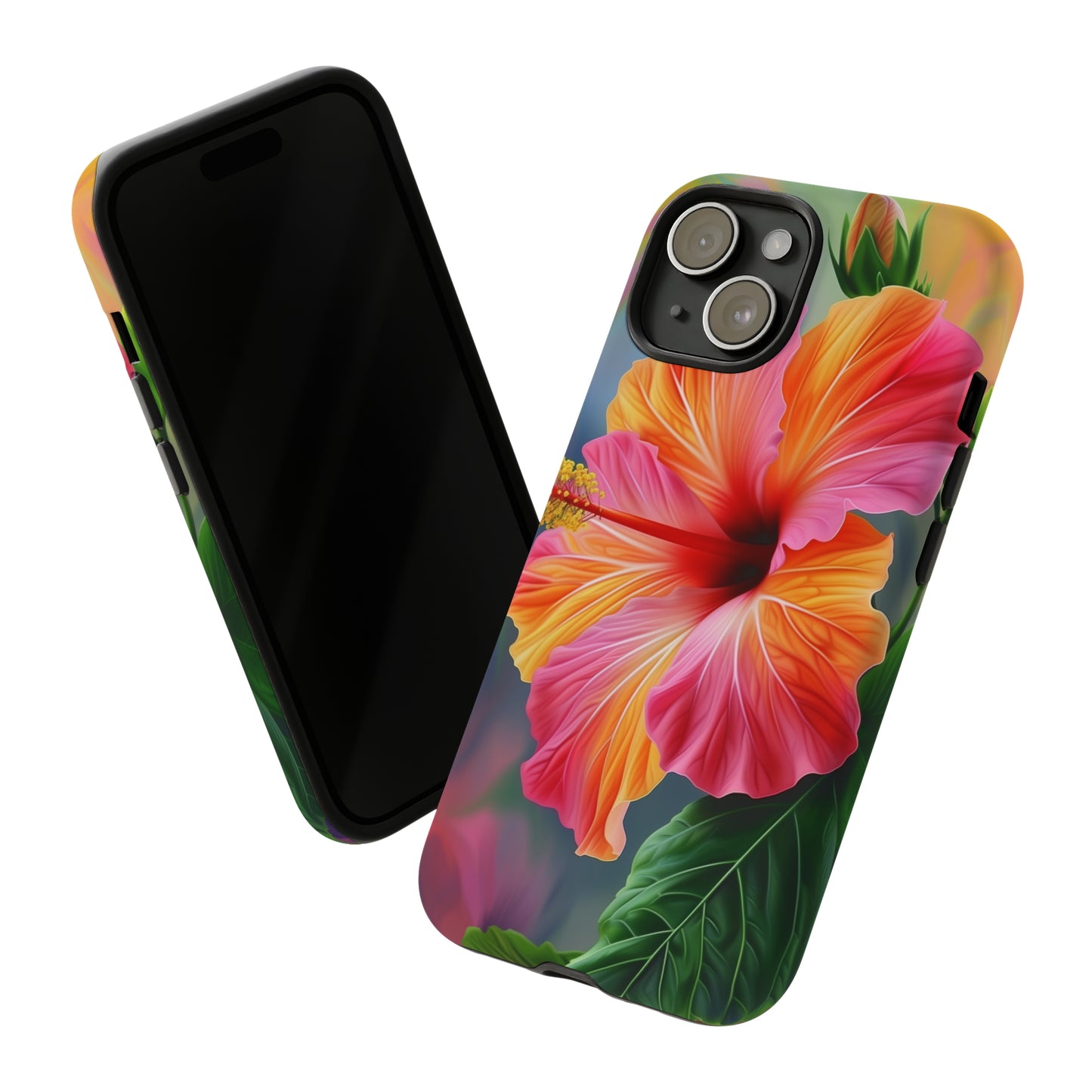 Hibiscus Flower Hawaiian Phone Case, Tropical, Wireless Compatible, Protective Cell Phone Case for iPhone, Samsung, Pixel phones