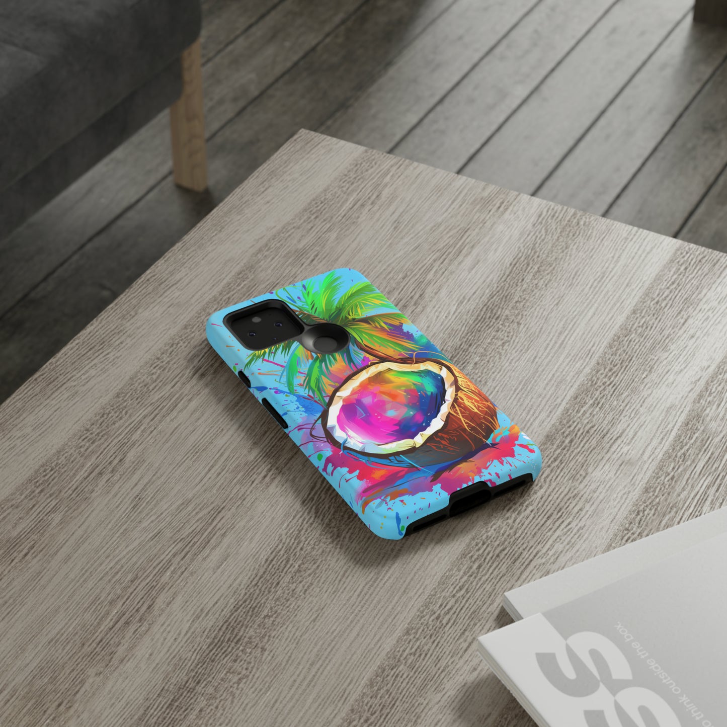 Coconut Colorful Hawaiian Tropical Phone Case, 808, Island Tropics, Wireless Compatible, Protective Cell Phone Case iPhone, Samsung, Pixel