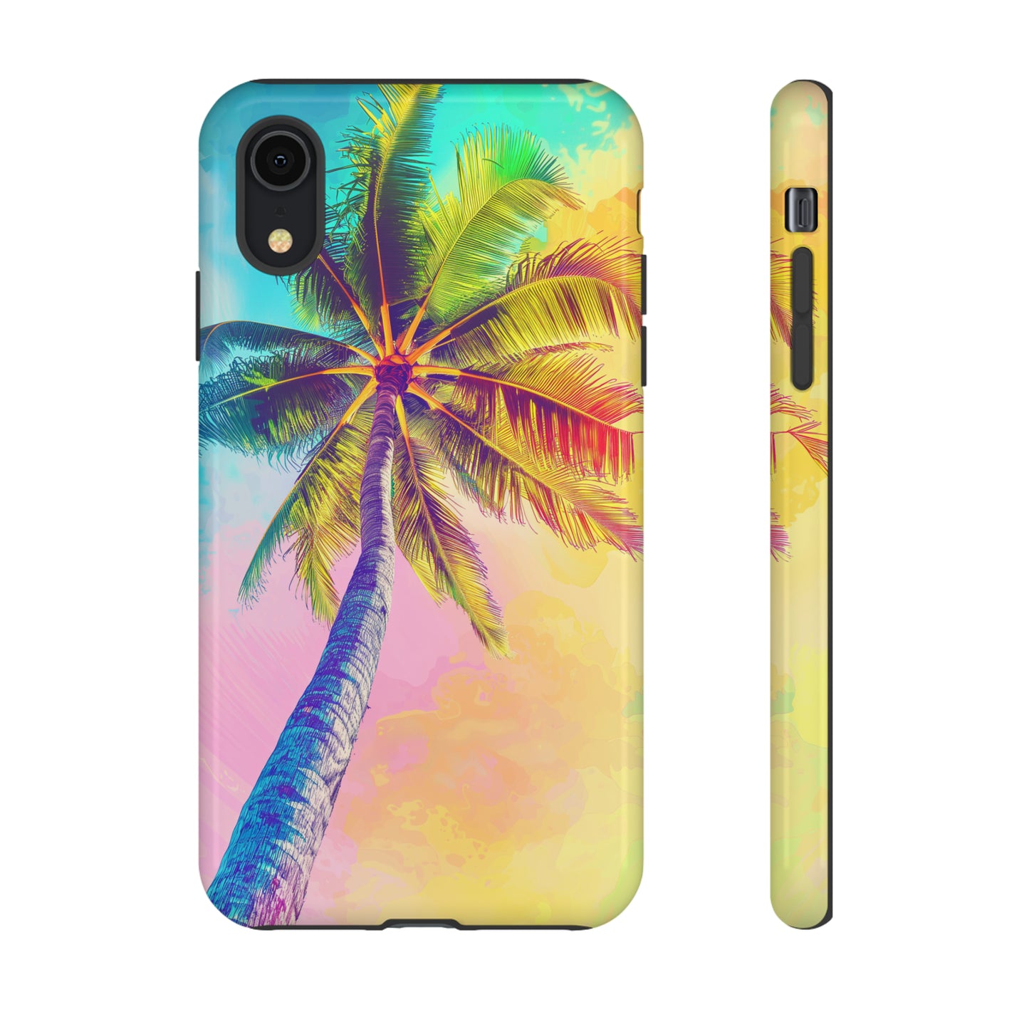 Palm Tree Colorful Hawaiian Tropical Phone Case, 808, Island Tropics, Wireless Compatible, Protective Cell Phone Case iPhone, Samsung, Pixel