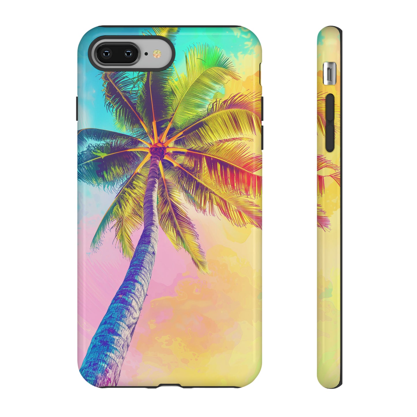 Palm Tree Colorful Hawaiian Tropical Phone Case, 808, Island Tropics, Wireless Compatible, Protective Cell Phone Case iPhone, Samsung, Pixel