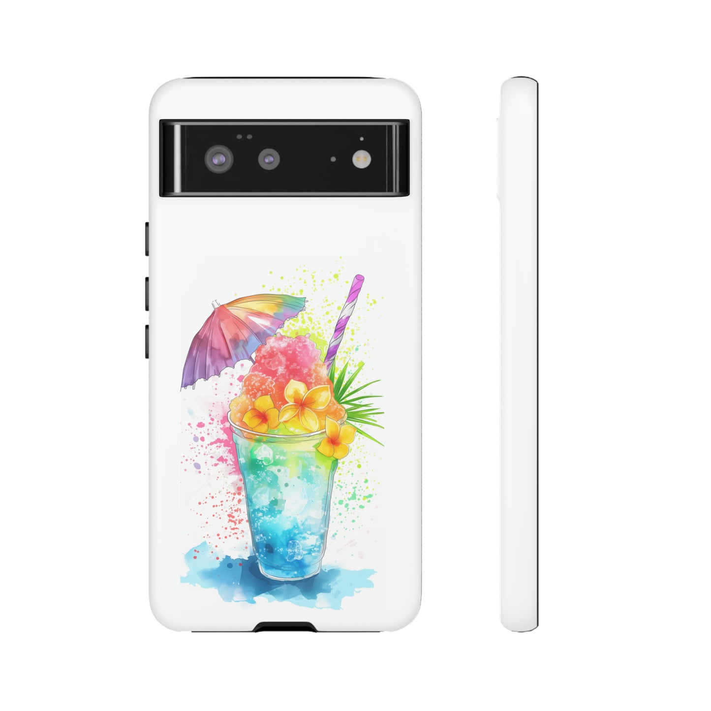 Shave Ice Plumerias Hawaiian Tropical Phone Case, 808, Island Tropics, Wireless Compatible, Protective Cell Case iPhone, Samsung, Pixel