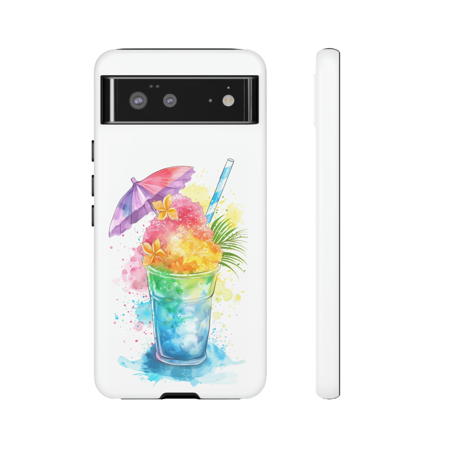 Shave Ice Plumeria Hawaiian Tropical Phone Case, 808, Island Tropics, Wireless Compatible, Protective Cell Phone Case iPhone, Samsung, Pixel