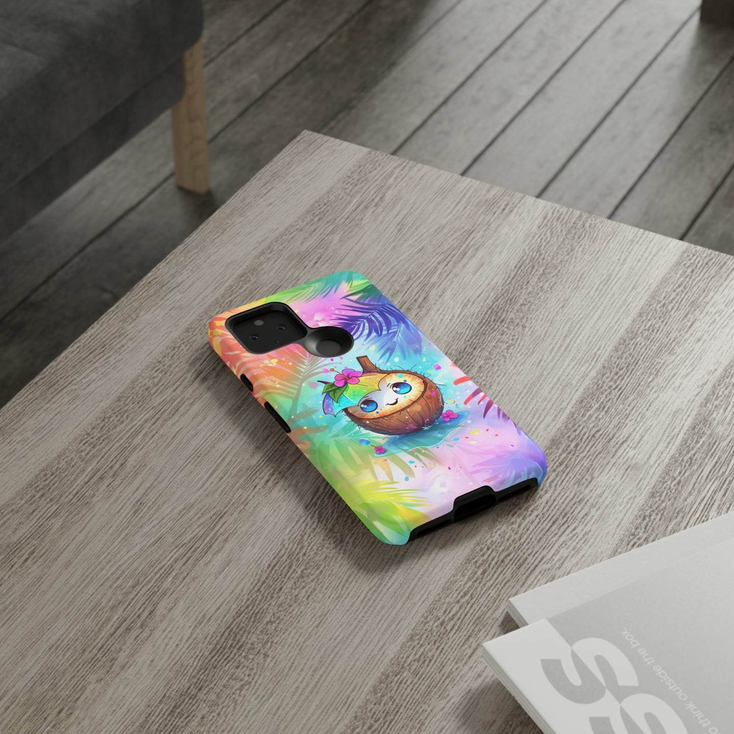 Cute Anime Coconut Hawaiian Tropical Phone Case, 808, Island Tropics, Wireless Compatible, Protective Cell Phone Case iPhone, Samsung, Pixel
