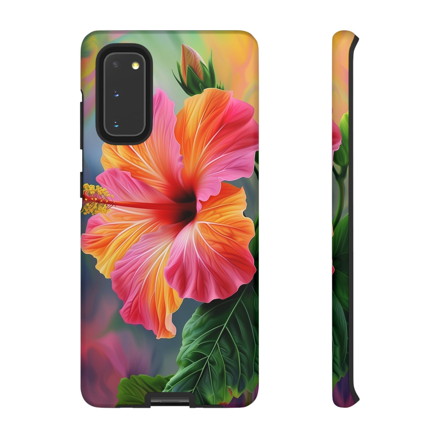 Hibiscus Flower Hawaiian Phone Case, Tropical, Wireless Compatible, Protective Cell Phone Case for iPhone, Samsung, Pixel phones