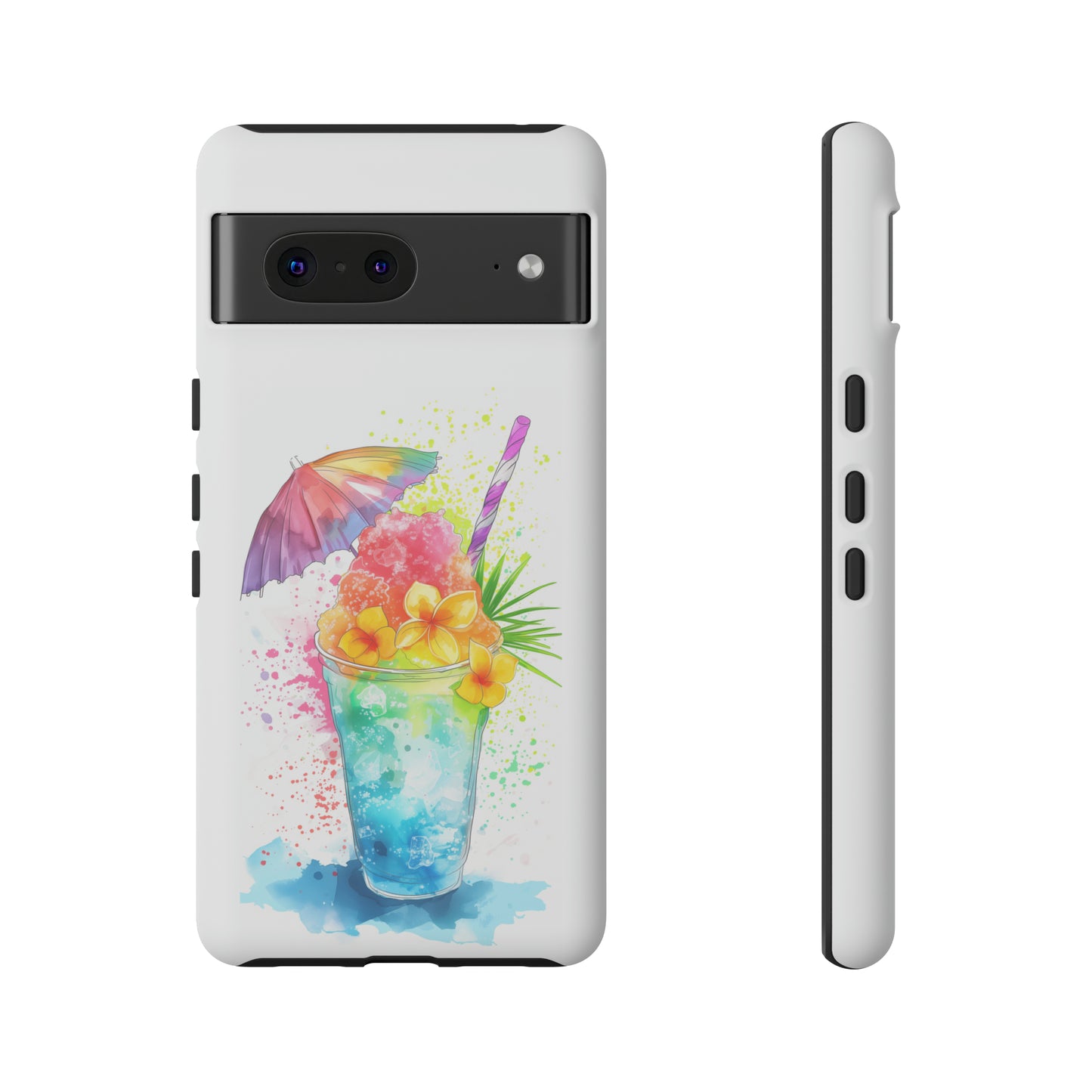 Shave Ice Plumerias Hawaiian Tropical Phone Case, 808, Island Tropics, Wireless Compatible, Protective Cell Case iPhone, Samsung, Pixel