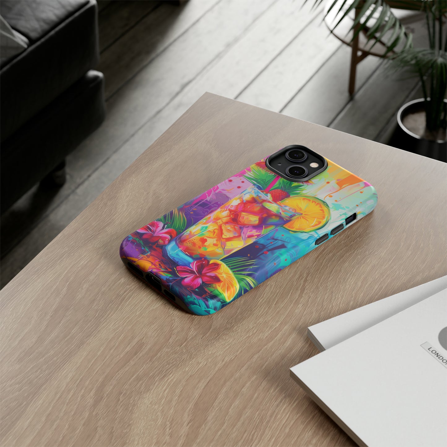 Mai Tai Cocktail Hawaiian Tropical Phone Case, 808, Island Tropics, Wireless Compatible, Protective Cell Phone Case iPhone, Samsung, Pixel
