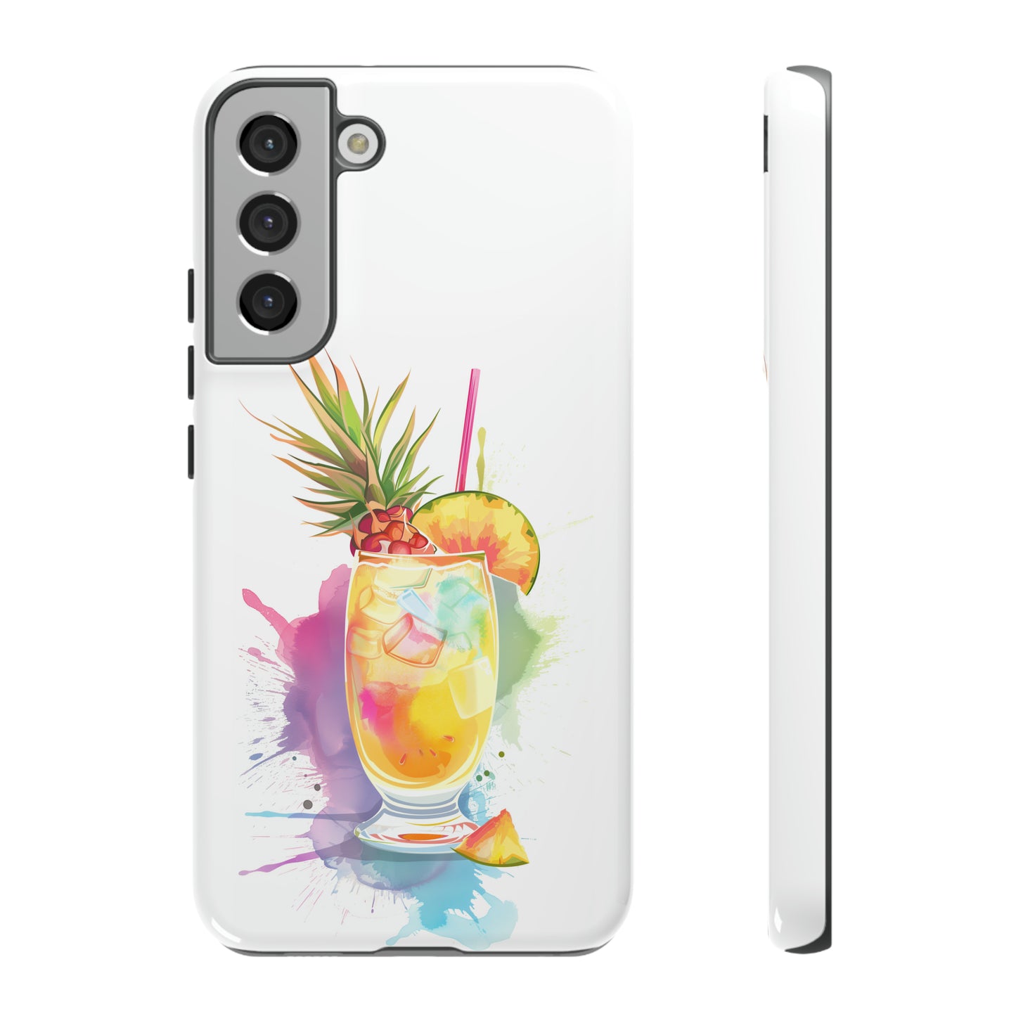 Pina Colada Cocktail Hawaiian Tropical Phone Case, Island Tropics, Wireless Compatible, Protective Cell Phone Case iPhone, Samsung, Pixel