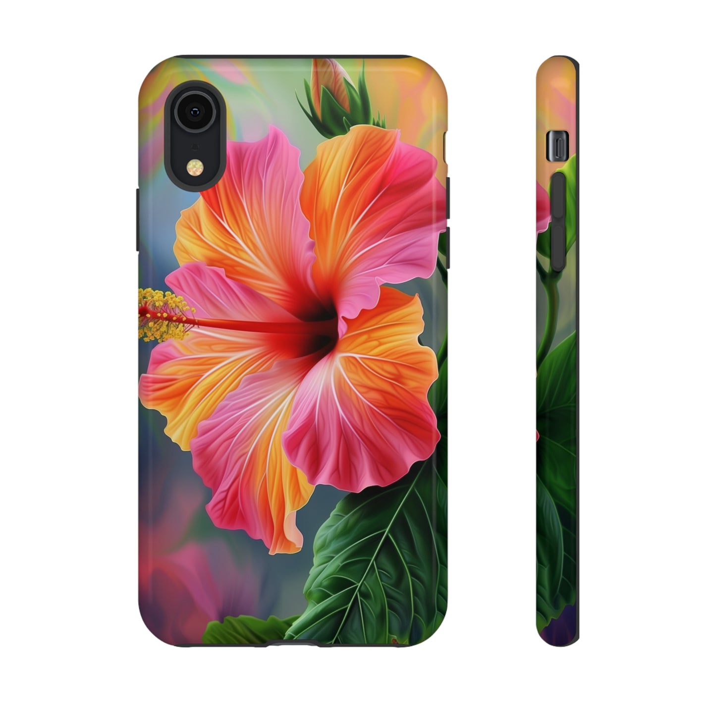Hibiscus Flower Hawaiian Phone Case, Tropical, Wireless Compatible, Protective Cell Phone Case for iPhone, Samsung, Pixel phones