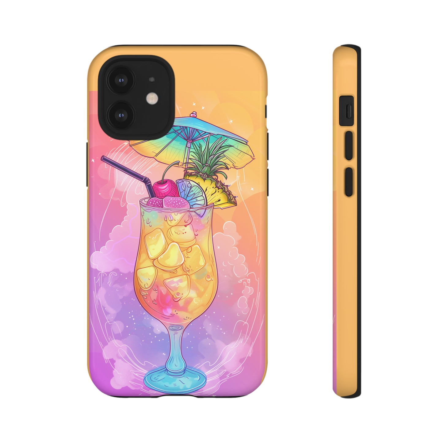 Pina Colada Cocktail Hawaiian Tropical Phone Case, Island Tropics, Wireless Compatible, Protective Cell Phone Case iPhone, Samsung, Pixel