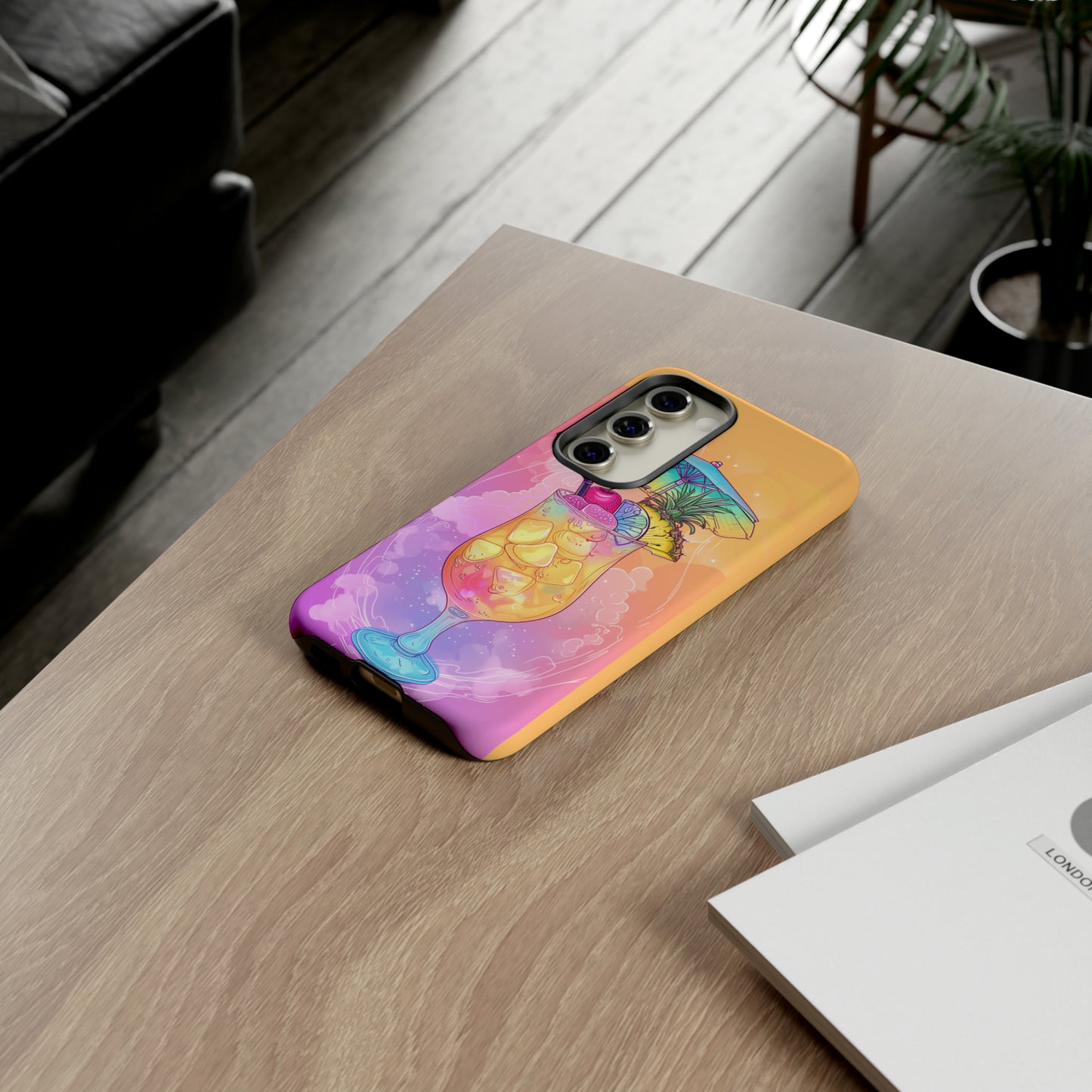 Pina Colada Cocktail Hawaiian Tropical Phone Case, Island Tropics, Wireless Compatible, Protective Cell Phone Case iPhone, Samsung, Pixel
