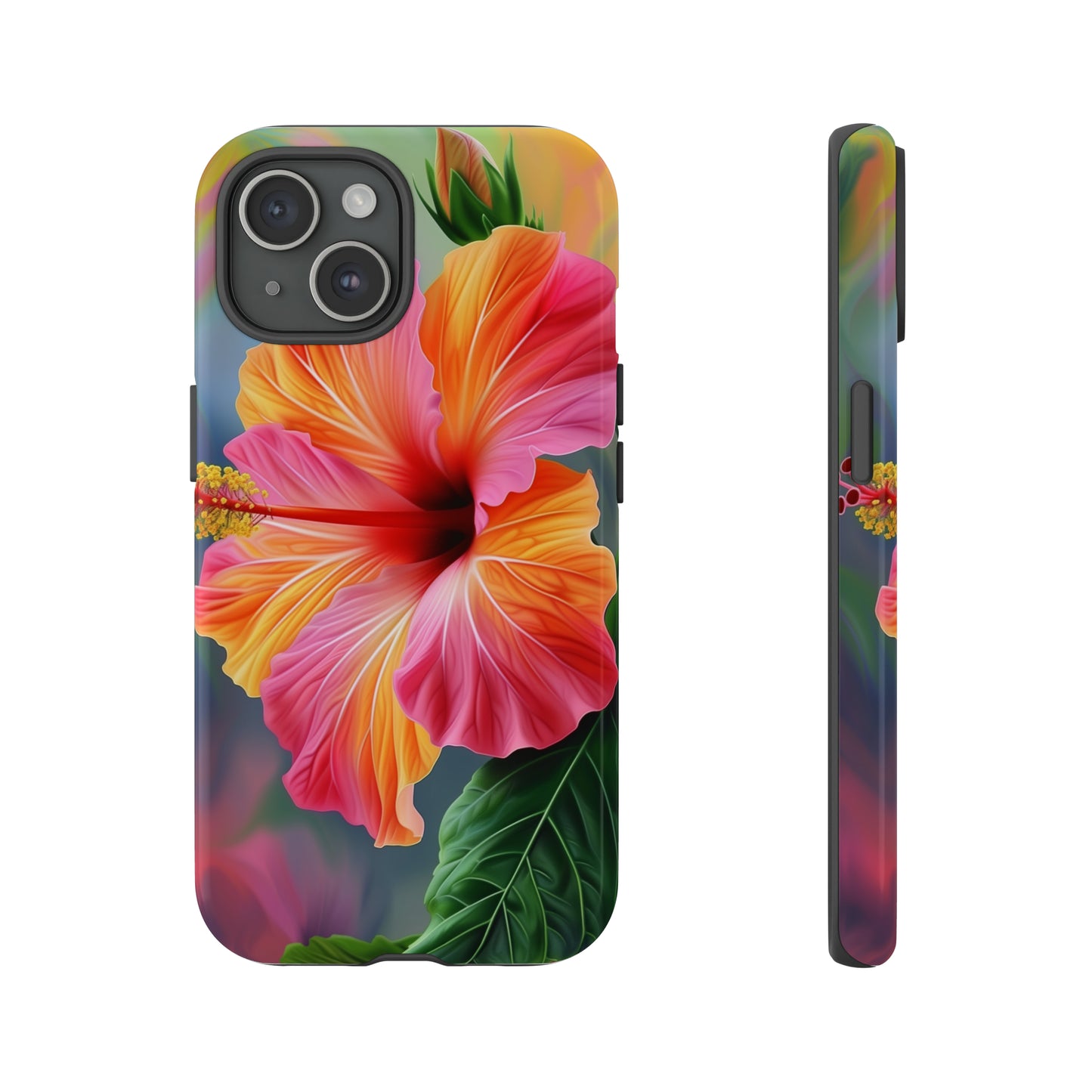 Hibiscus Flower Hawaiian Phone Case, Tropical, Wireless Compatible, Protective Cell Phone Case for iPhone, Samsung, Pixel phones