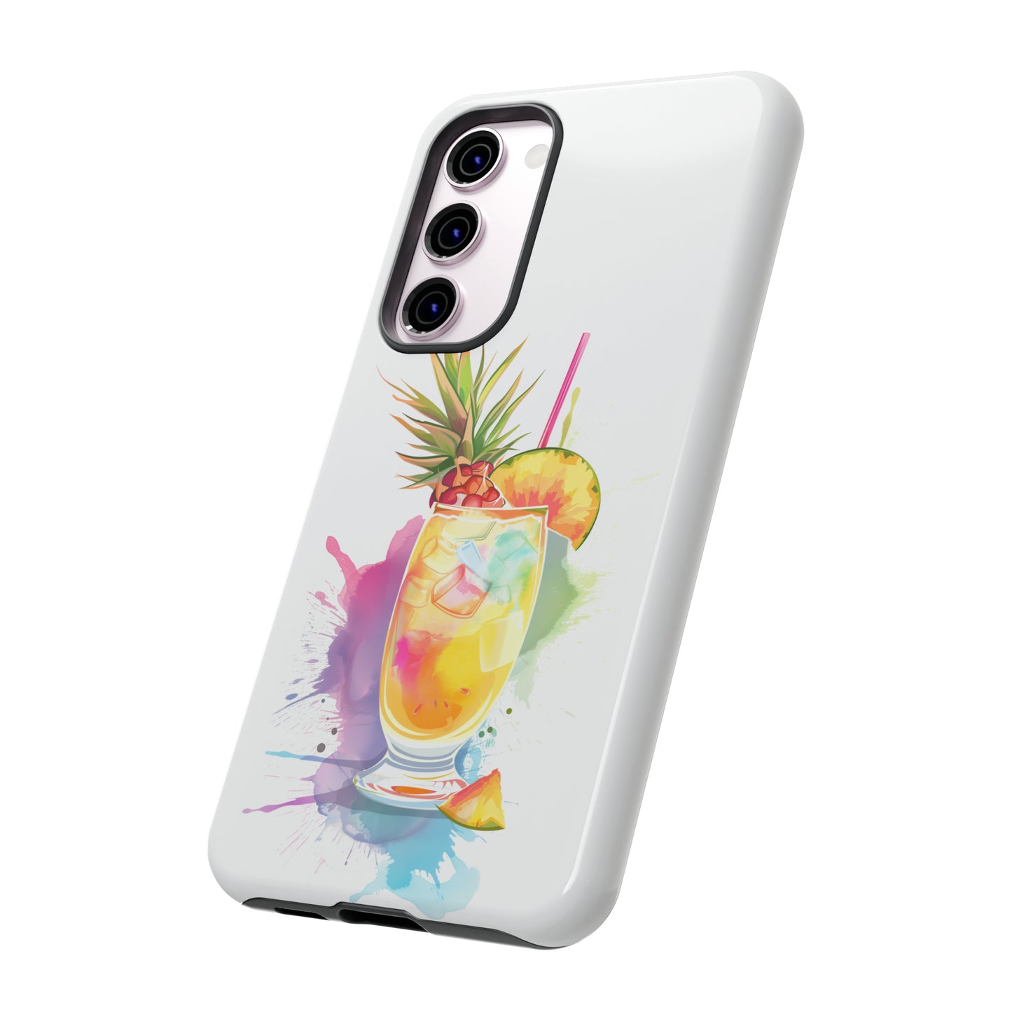 Pina Colada Cocktail Hawaiian Tropical Phone Case, Island Tropics, Wireless Compatible, Protective Cell Phone Case iPhone, Samsung, Pixel