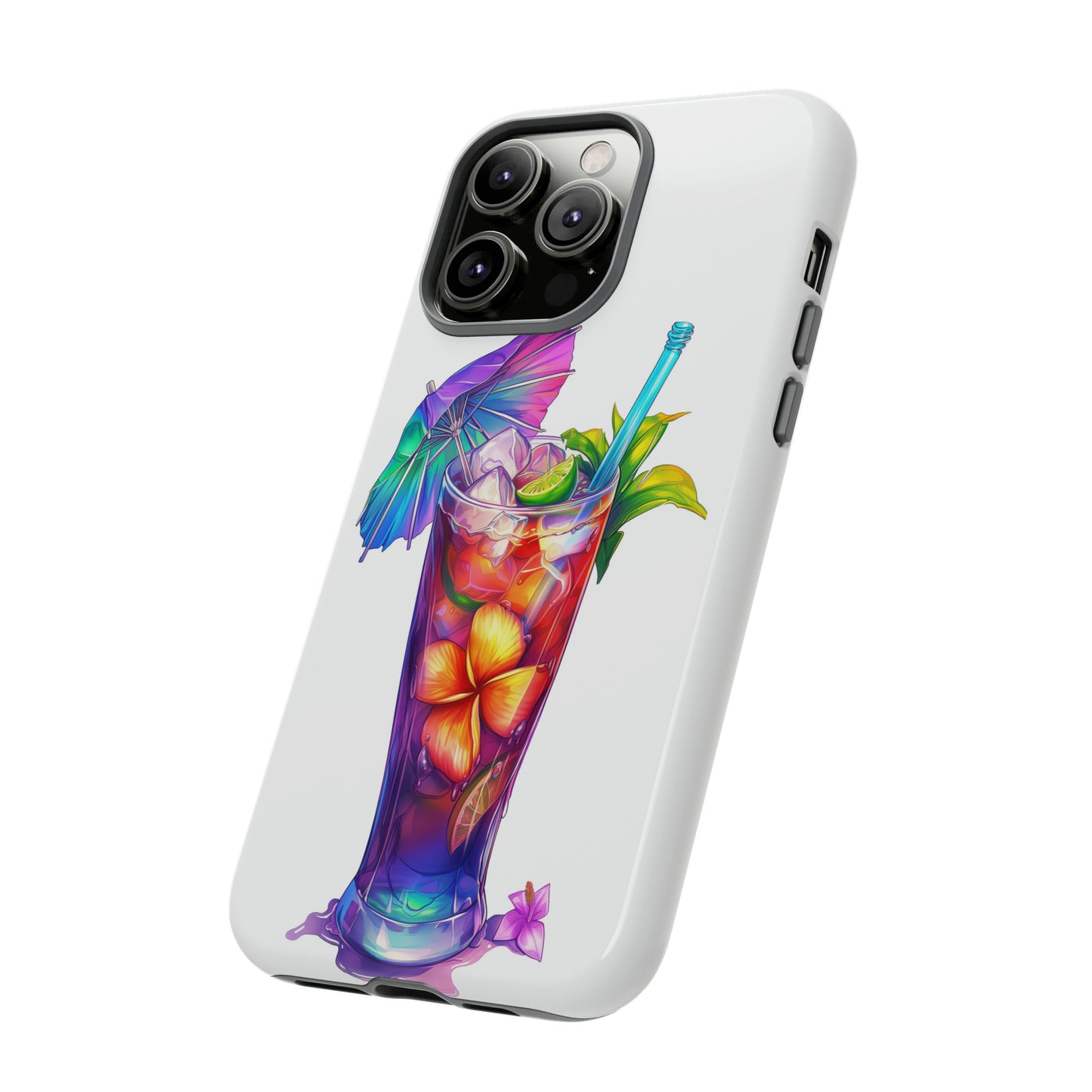 Mai Tai Cocktail Hawaiian Tropical Phone Case, 808, Island Tropics, Wireless Compatible, Protective Cell Phone Case iPhone, Samsung, Pixel