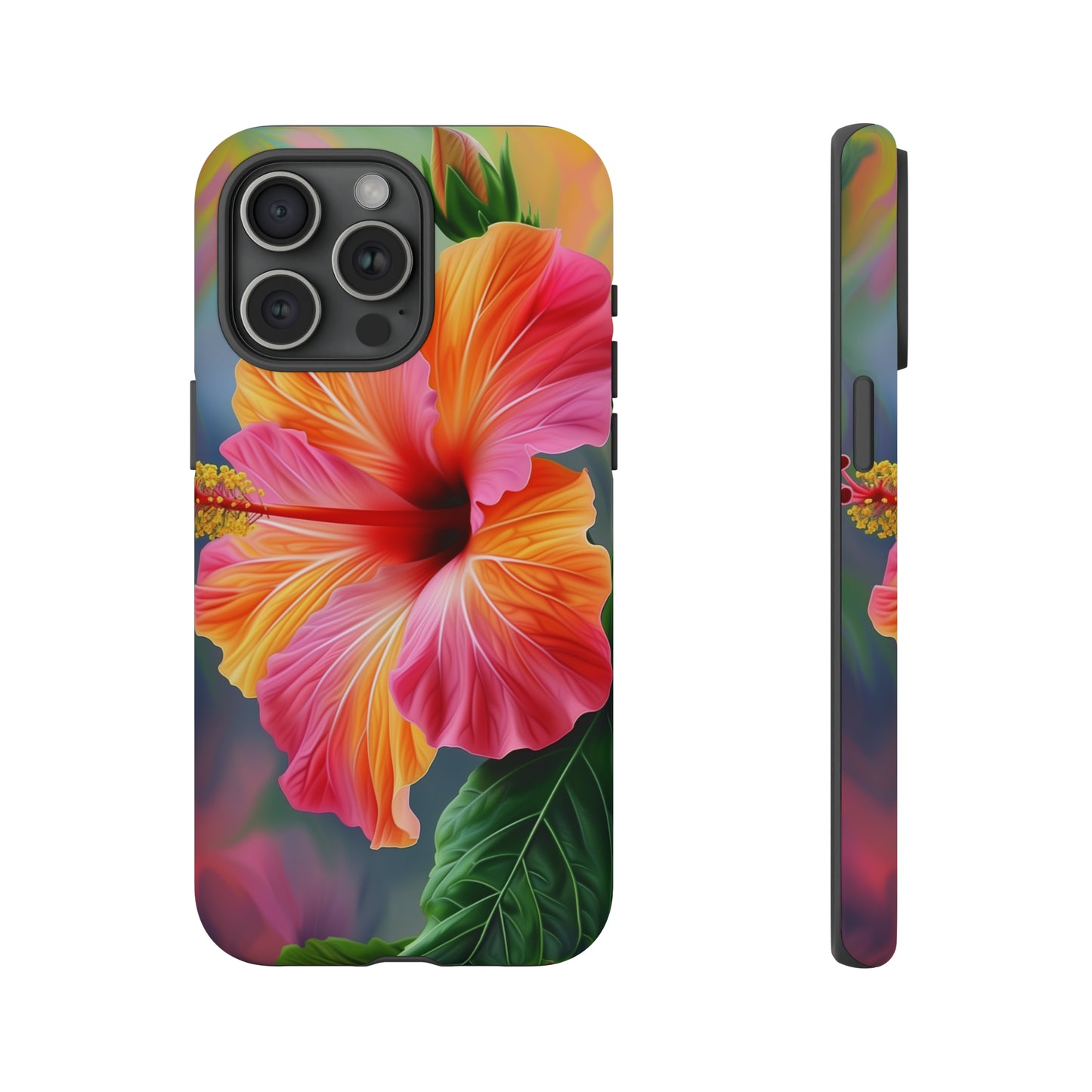 Hibiscus Flower Hawaiian Phone Case, Tropical, Wireless Compatible, Protective Cell Phone Case for iPhone, Samsung, Pixel phones