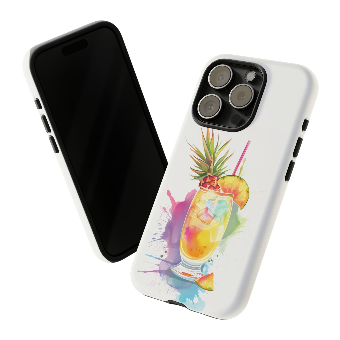 Pina Colada Cocktail Hawaiian Tropical Phone Case, Island Tropics, Wireless Compatible, Protective Cell Phone Case iPhone, Samsung, Pixel