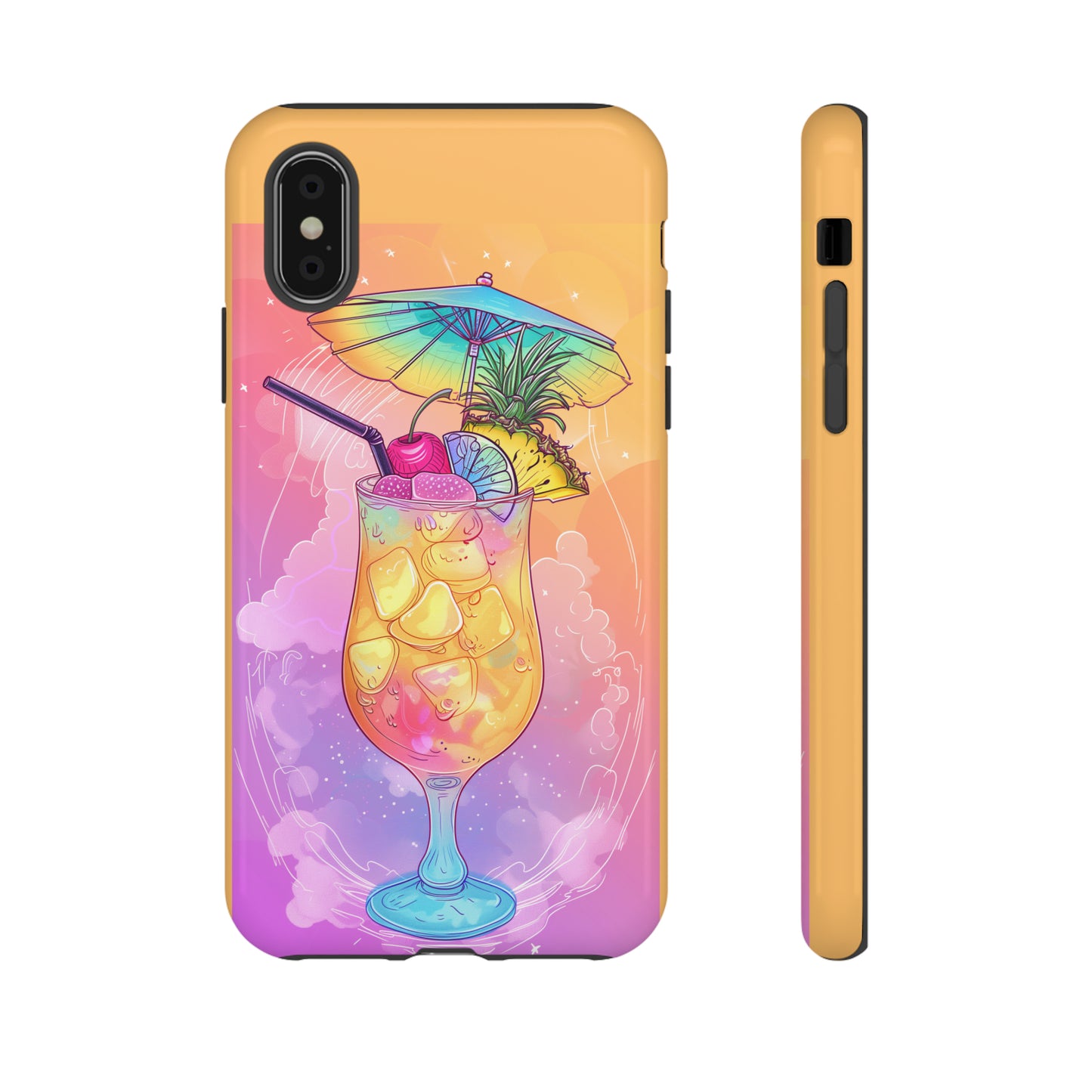 Pina Colada Cocktail Hawaiian Tropical Phone Case, Island Tropics, Wireless Compatible, Protective Cell Phone Case iPhone, Samsung, Pixel