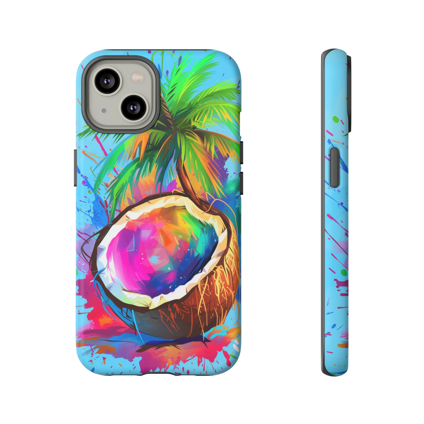 Coconut Colorful Hawaiian Tropical Phone Case, 808, Island Tropics, Wireless Compatible, Protective Cell Phone Case iPhone, Samsung, Pixel