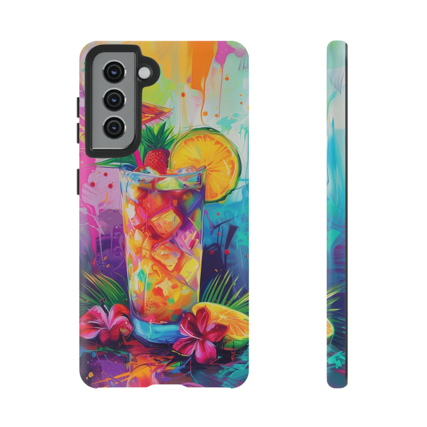 Mai Tai Cocktail Hawaiian Tropical Phone Case, 808, Island Tropics, Wireless Compatible, Protective Cell Phone Case iPhone, Samsung, Pixel