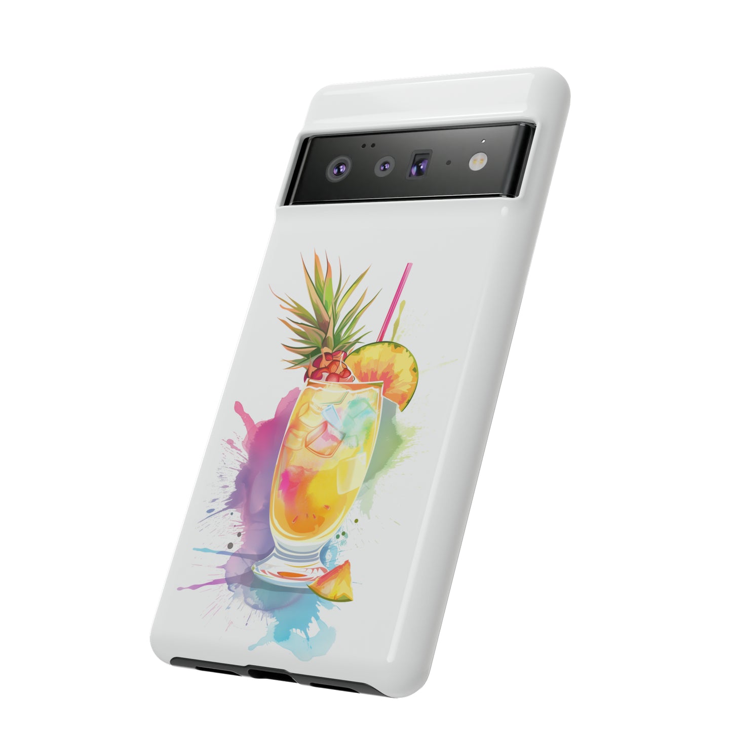 Pina Colada Cocktail Hawaiian Tropical Phone Case, Island Tropics, Wireless Compatible, Protective Cell Phone Case iPhone, Samsung, Pixel