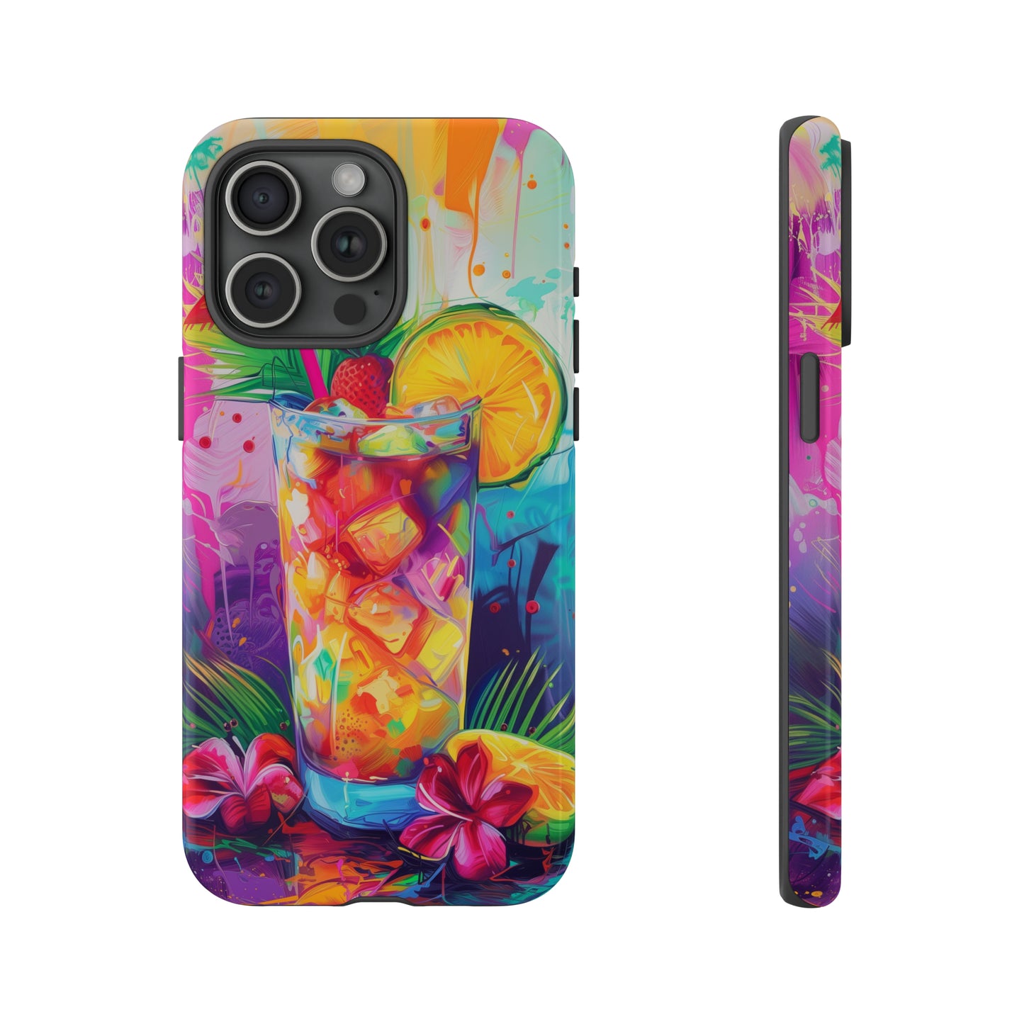 Mai Tai Cocktail Hawaiian Tropical Phone Case, 808, Island Tropics, Wireless Compatible, Protective Cell Phone Case iPhone, Samsung, Pixel