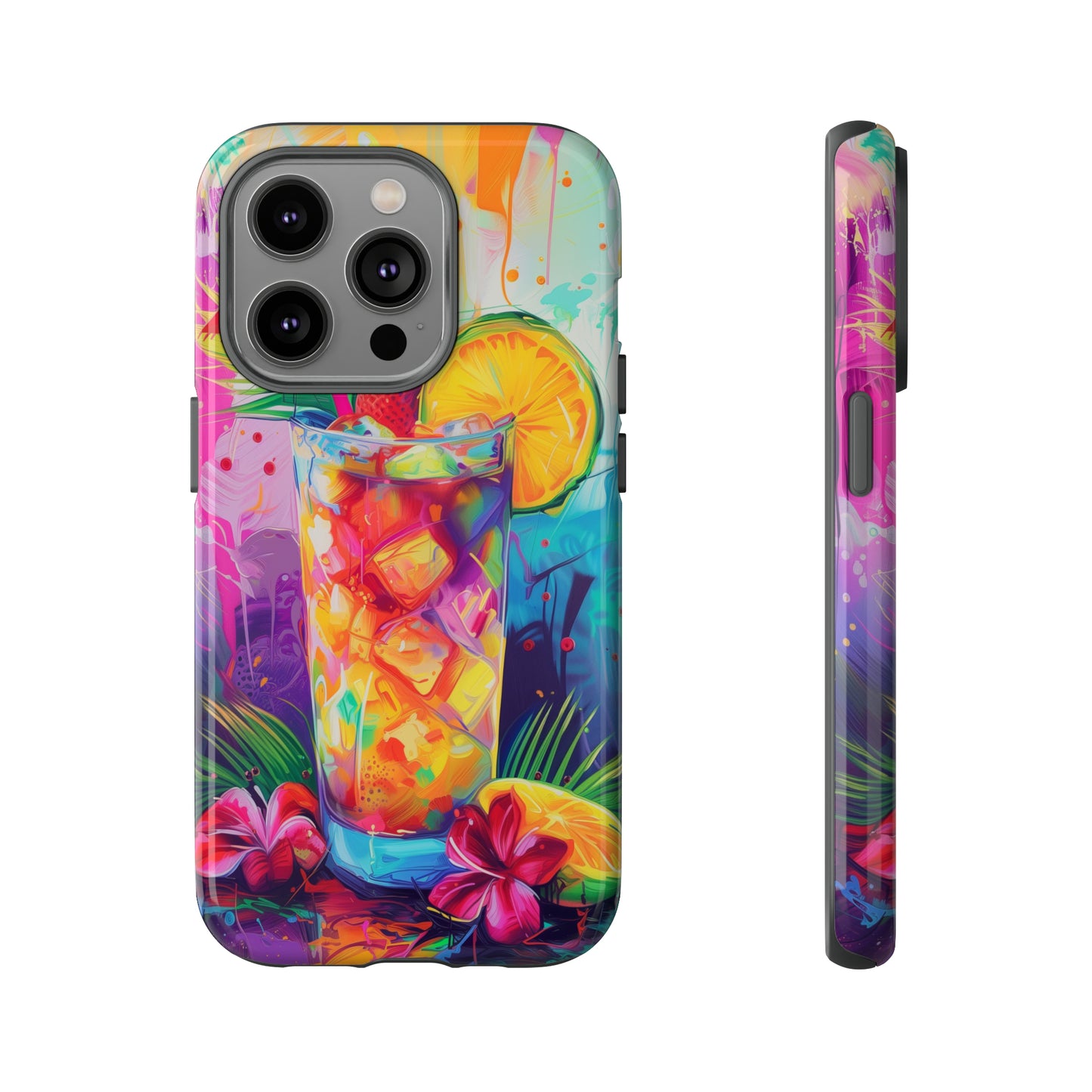Mai Tai Cocktail Hawaiian Tropical Phone Case, 808, Island Tropics, Wireless Compatible, Protective Cell Phone Case iPhone, Samsung, Pixel