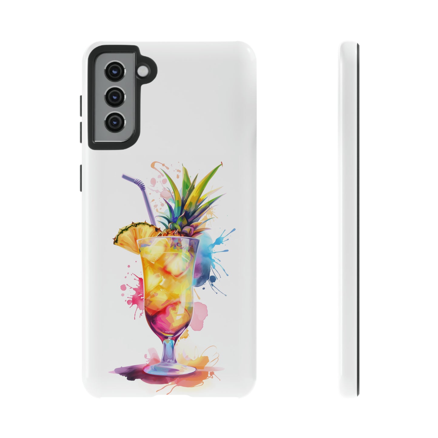 Pina Colada Cocktail Hawaiian Tropical Phone Case, Island Tropics, Wireless Compatible, Protective Cell Phone Case iPhone, Samsung, Pixel