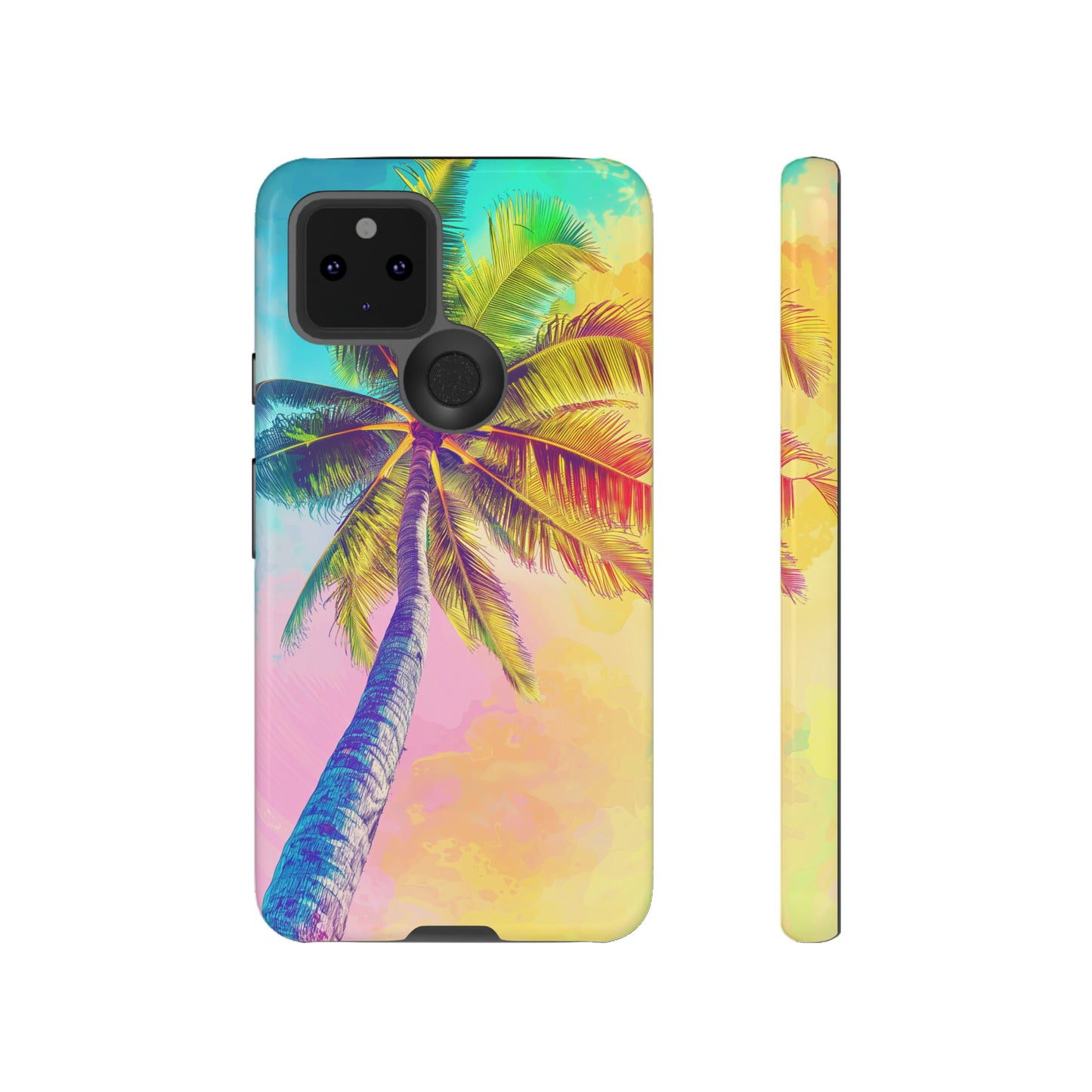 Palm Tree Colorful Hawaiian Tropical Phone Case, 808, Island Tropics, Wireless Compatible, Protective Cell Phone Case iPhone, Samsung, Pixel