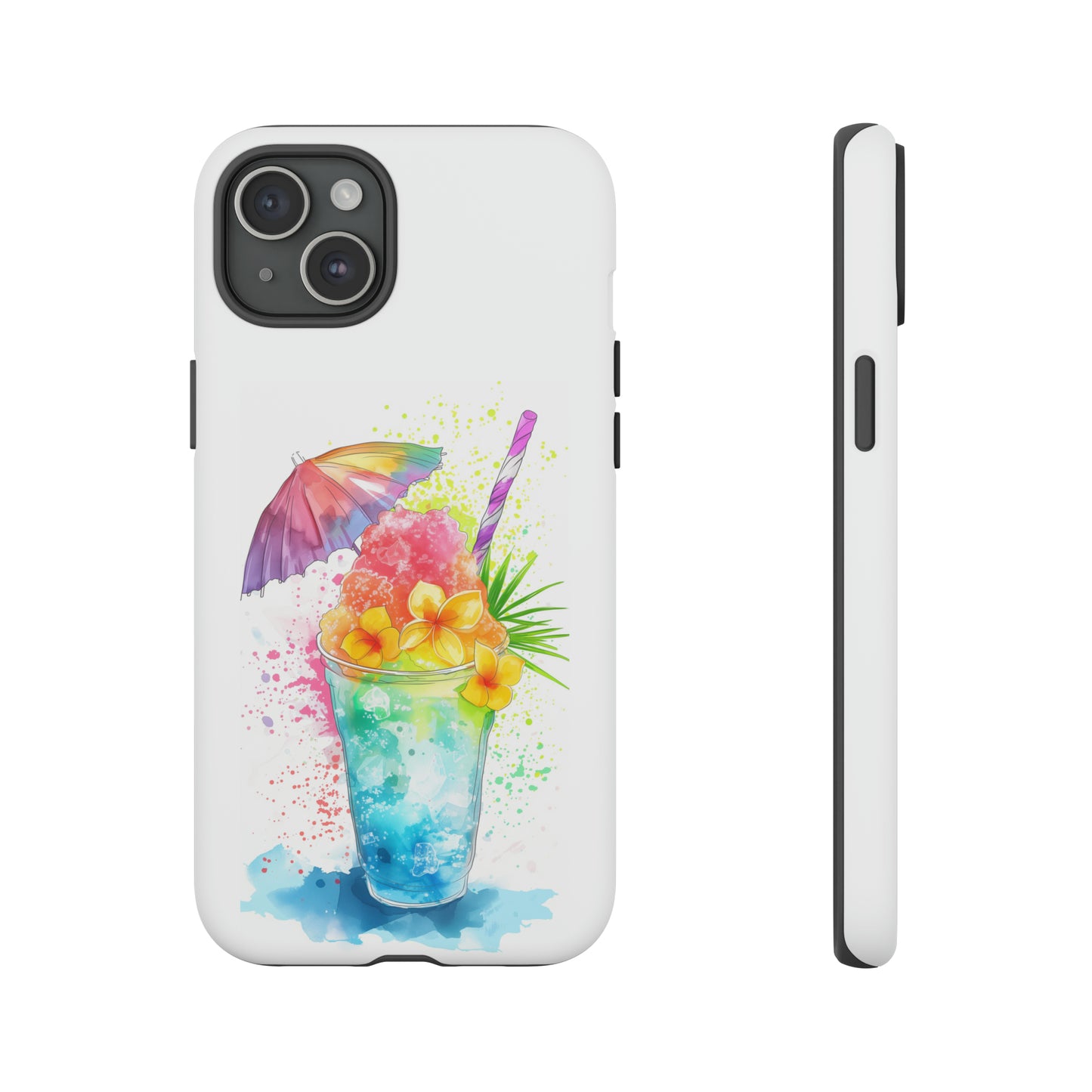 Shave Ice Plumerias Hawaiian Tropical Phone Case, 808, Island Tropics, Wireless Compatible, Protective Cell Case iPhone, Samsung, Pixel