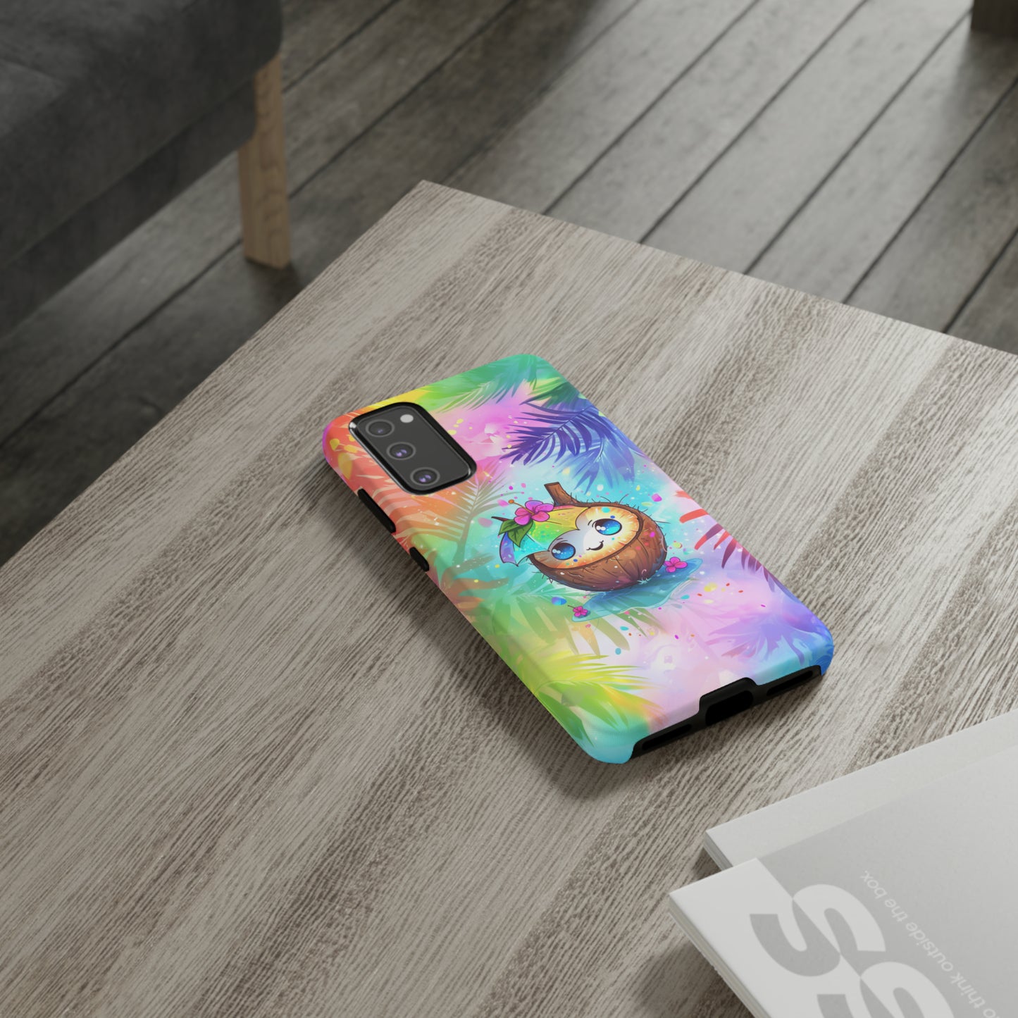 Cute Anime Coconut Hawaiian Tropical Phone Case, 808, Island Tropics, Wireless Compatible, Protective Cell Phone Case iPhone, Samsung, Pixel