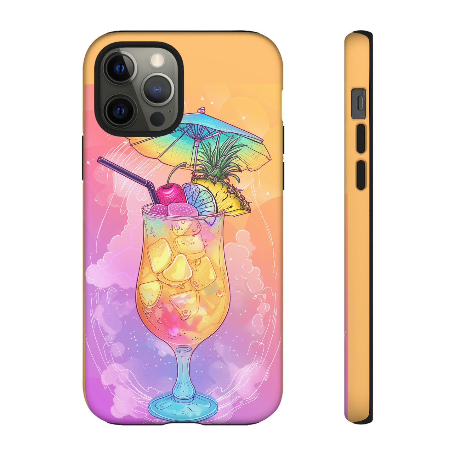 Pina Colada Cocktail Hawaiian Tropical Phone Case, Island Tropics, Wireless Compatible, Protective Cell Phone Case iPhone, Samsung, Pixel