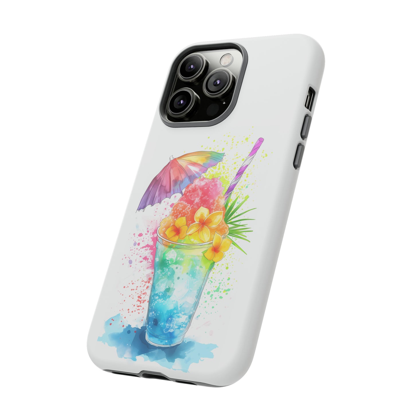 Shave Ice Plumerias Hawaiian Tropical Phone Case, 808, Island Tropics, Wireless Compatible, Protective Cell Case iPhone, Samsung, Pixel