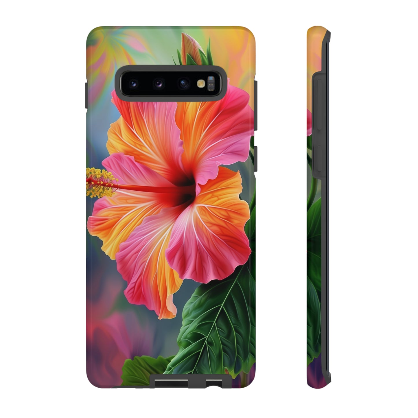 Hibiscus Flower Hawaiian Phone Case, Tropical, Wireless Compatible, Protective Cell Phone Case for iPhone, Samsung, Pixel phones