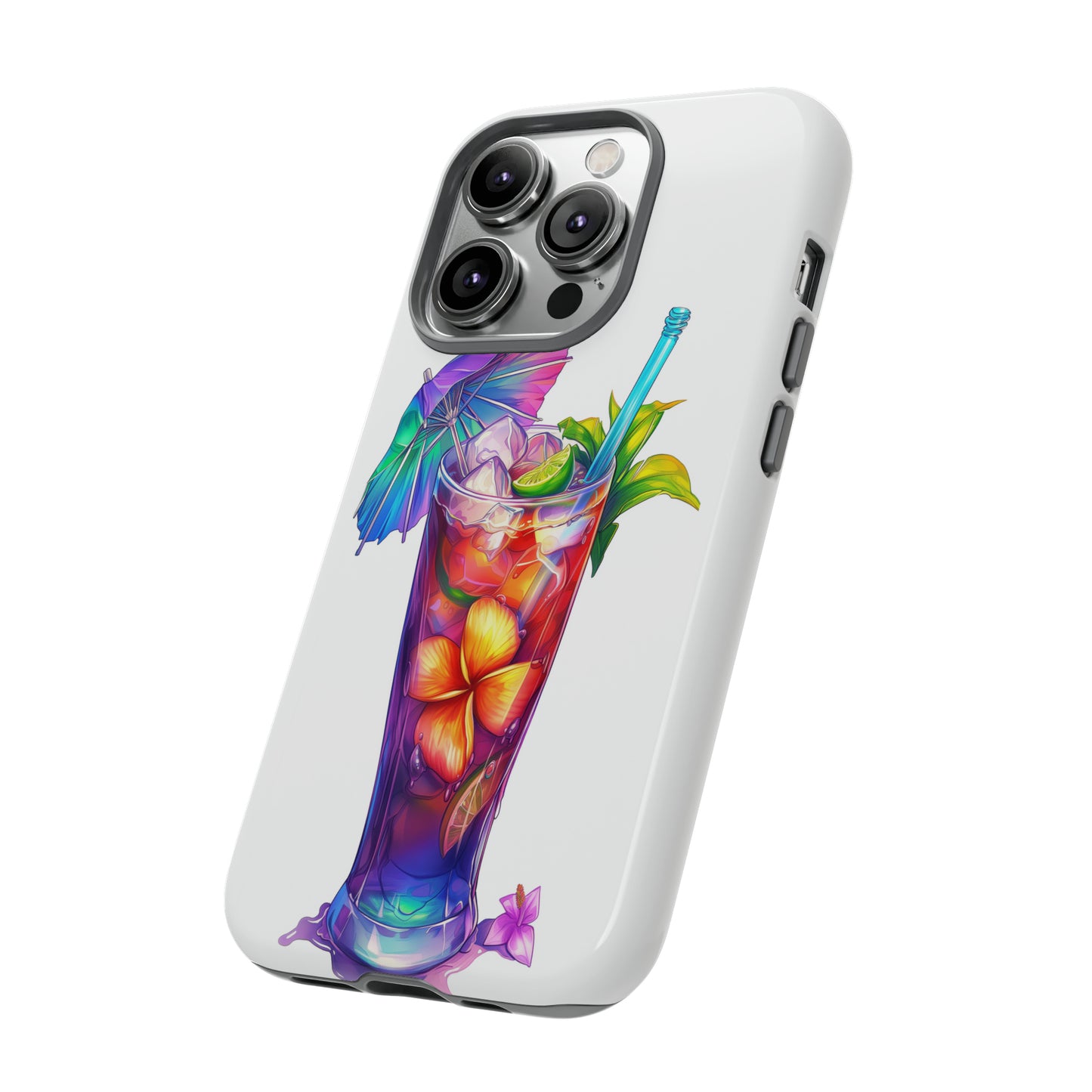 Mai Tai Cocktail Hawaiian Tropical Phone Case, 808, Island Tropics, Wireless Compatible, Protective Cell Phone Case iPhone, Samsung, Pixel