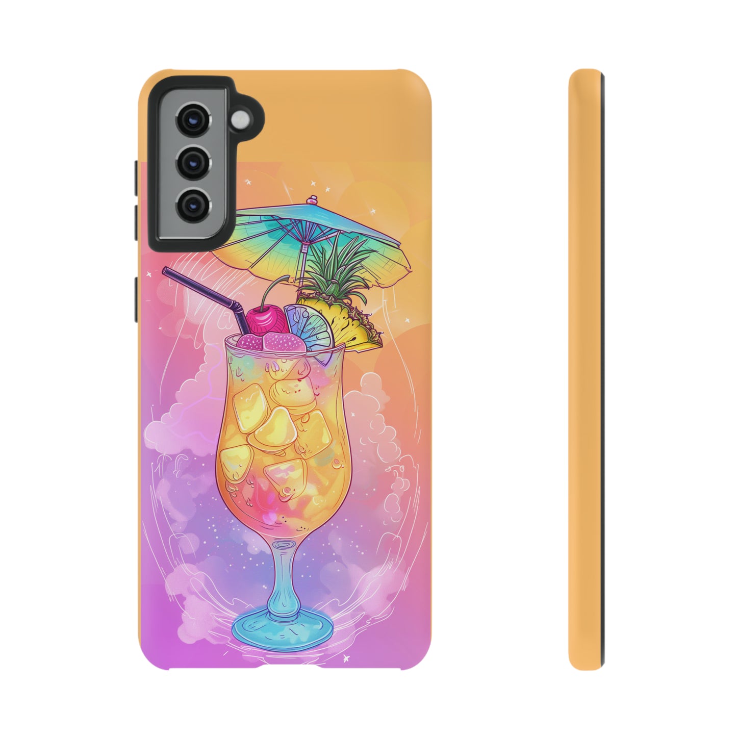 Pina Colada Cocktail Hawaiian Tropical Phone Case, Island Tropics, Wireless Compatible, Protective Cell Phone Case iPhone, Samsung, Pixel
