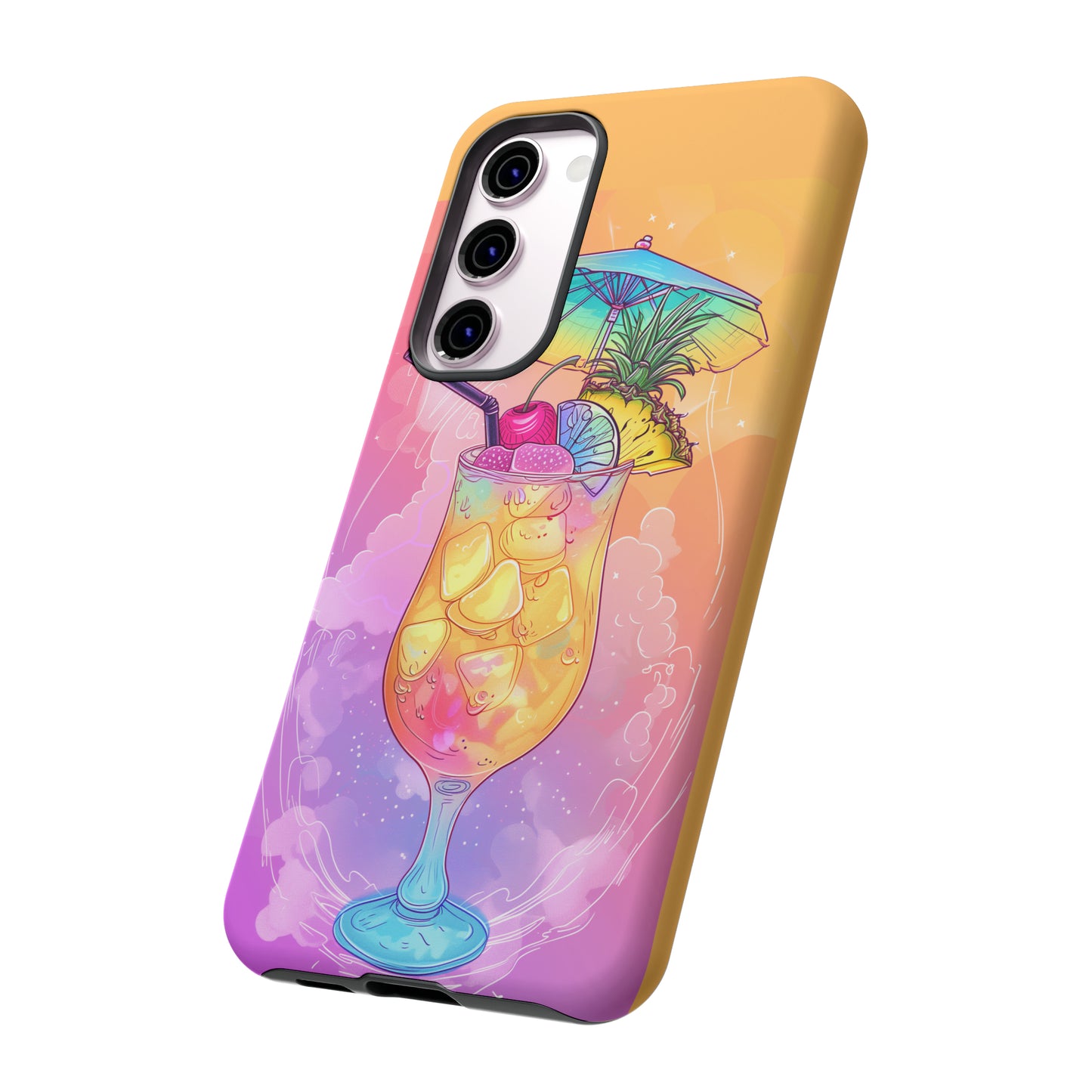 Pina Colada Cocktail Hawaiian Tropical Phone Case, Island Tropics, Wireless Compatible, Protective Cell Phone Case iPhone, Samsung, Pixel