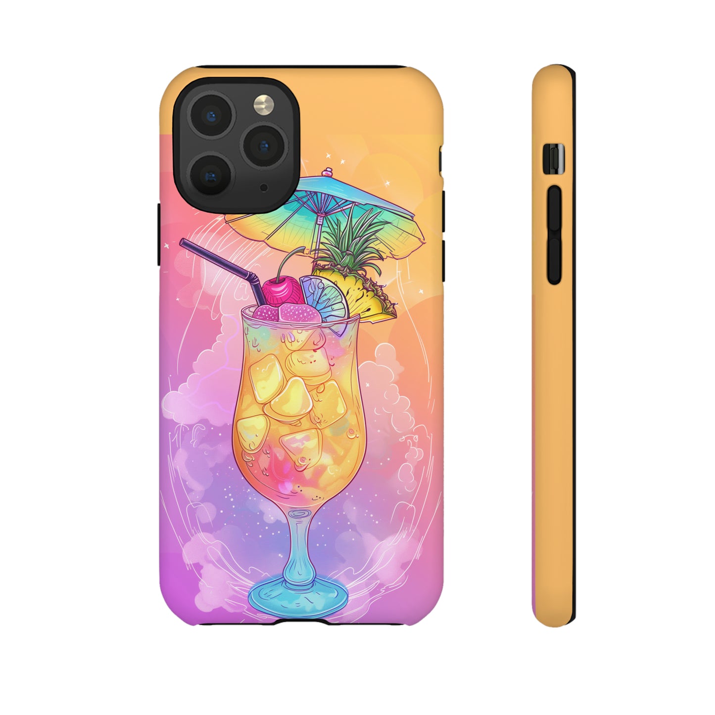 Pina Colada Cocktail Hawaiian Tropical Phone Case, Island Tropics, Wireless Compatible, Protective Cell Phone Case iPhone, Samsung, Pixel