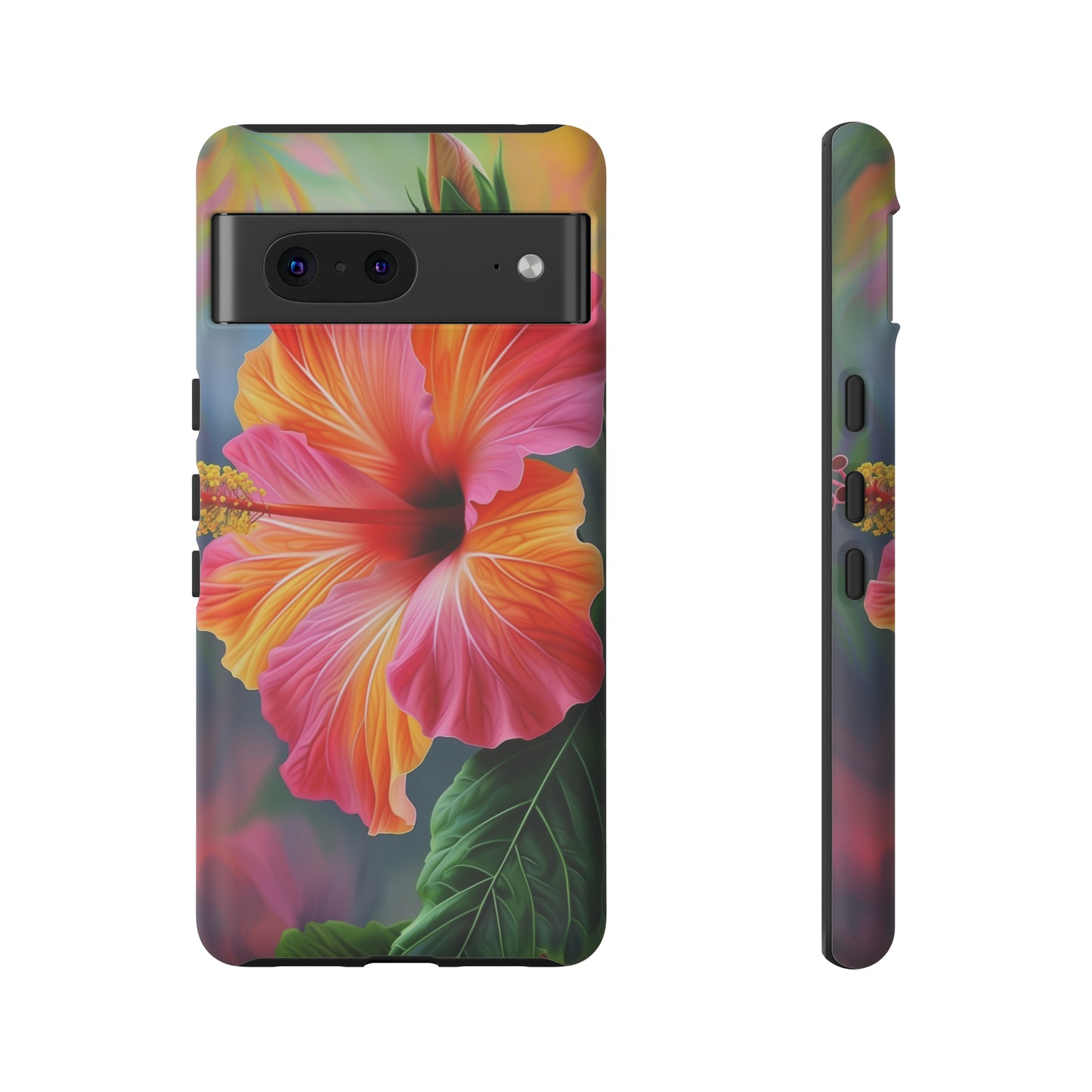Hibiscus Flower Hawaiian Phone Case, Tropical, Wireless Compatible, Protective Cell Phone Case for iPhone, Samsung, Pixel phones