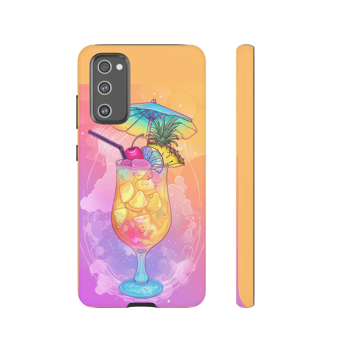 Pina Colada Cocktail Hawaiian Tropical Phone Case, Island Tropics, Wireless Compatible, Protective Cell Phone Case iPhone, Samsung, Pixel