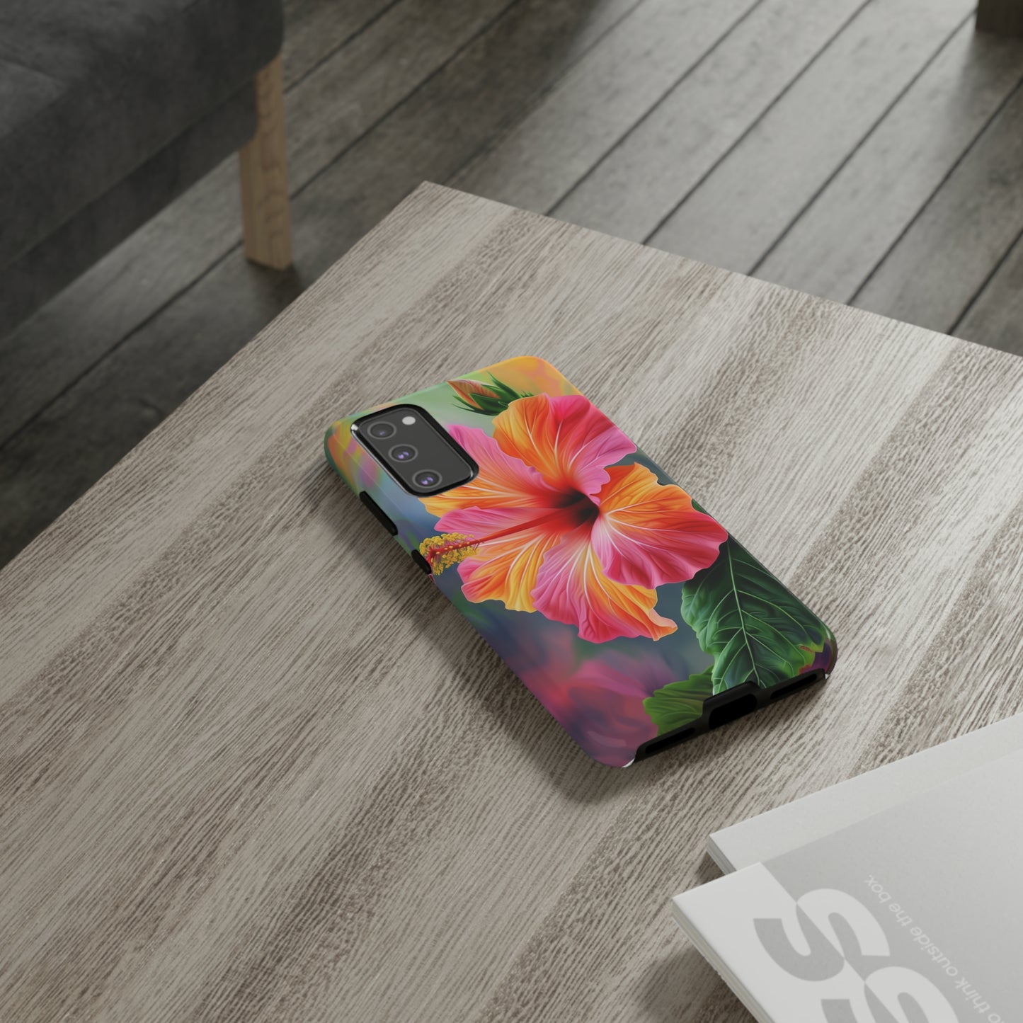 Hibiscus Flower Hawaiian Phone Case, Tropical, Wireless Compatible, Protective Cell Phone Case for iPhone, Samsung, Pixel phones