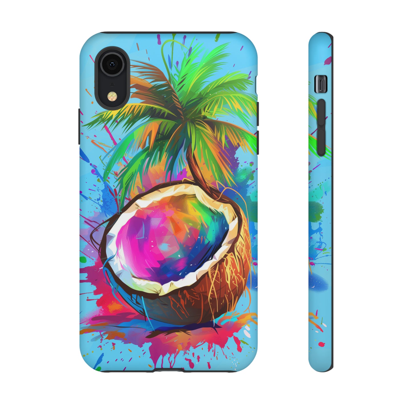 Coconut Colorful Hawaiian Tropical Phone Case, 808, Island Tropics, Wireless Compatible, Protective Cell Phone Case iPhone, Samsung, Pixel